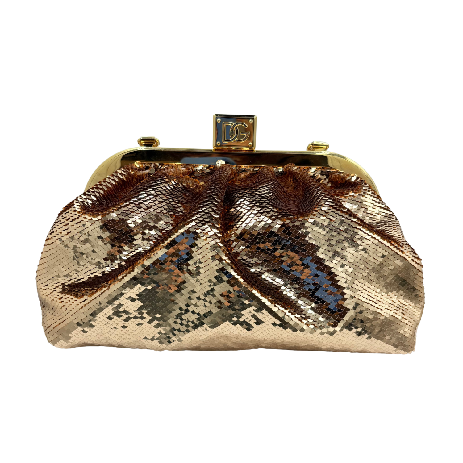 Dolce & Gabbana Sequined Maria Clutch Gold