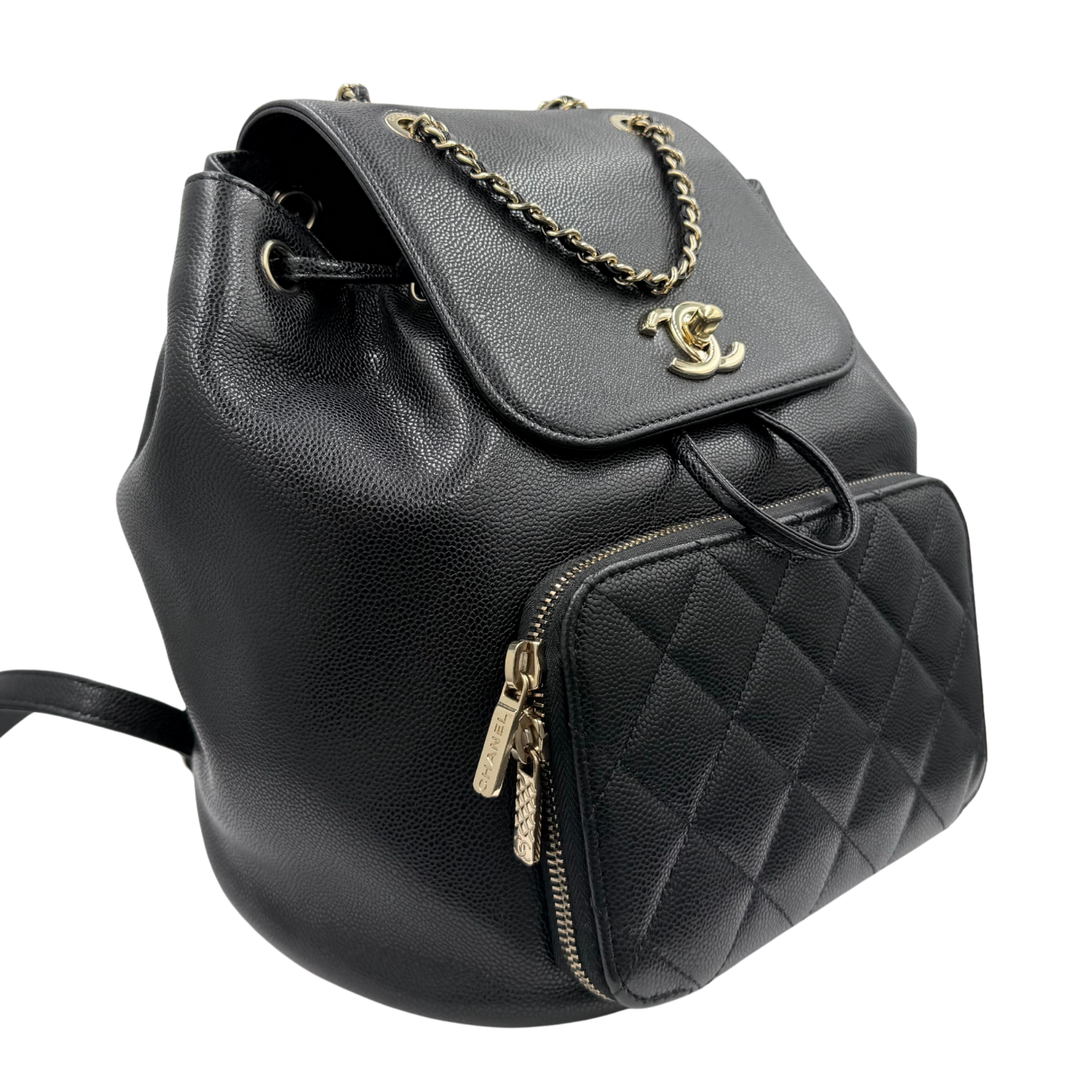 Chanel Caviar Quilted Leather Business Affinity Backpack Black