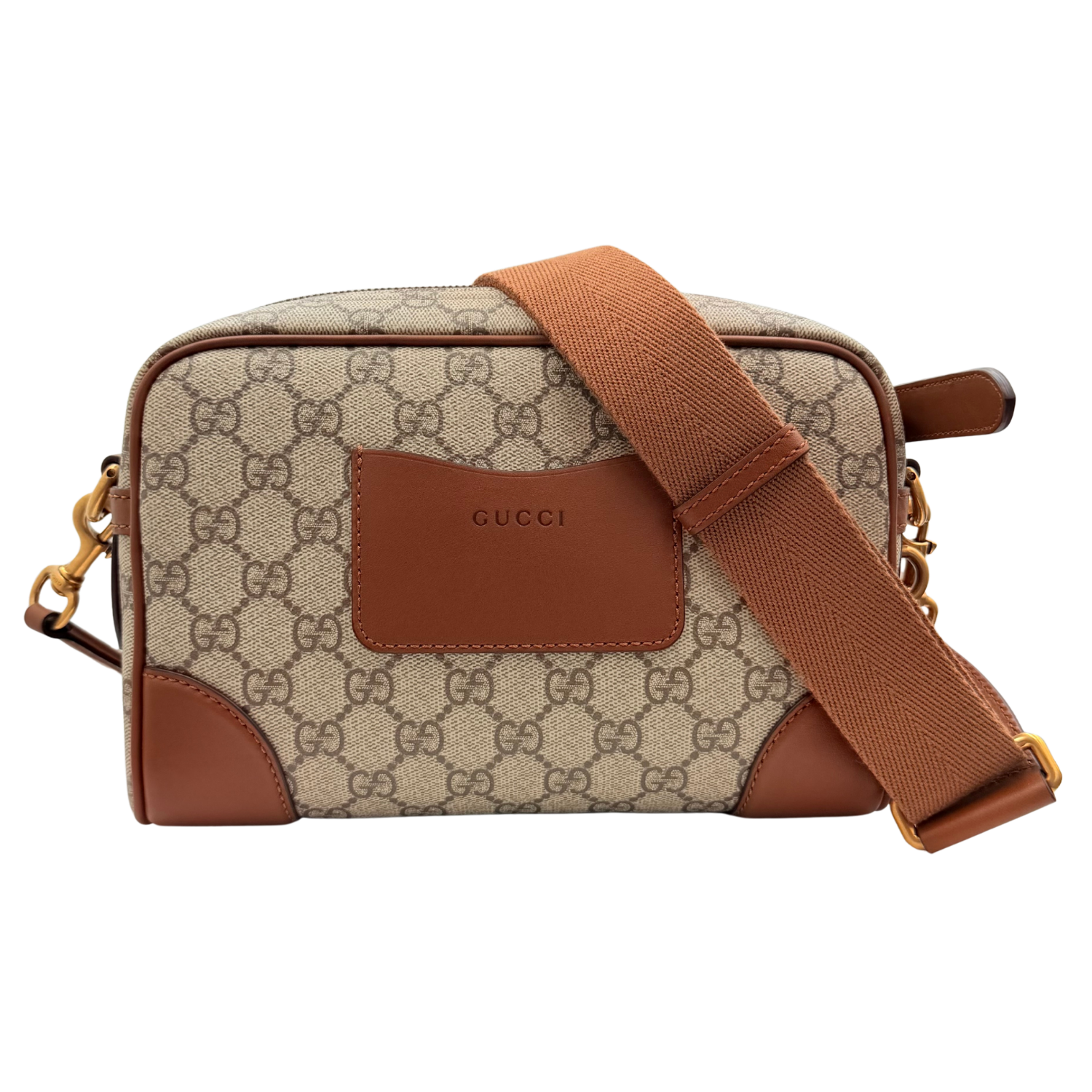 Medium GG Supreme Monogram Canvas Crossbody Brown