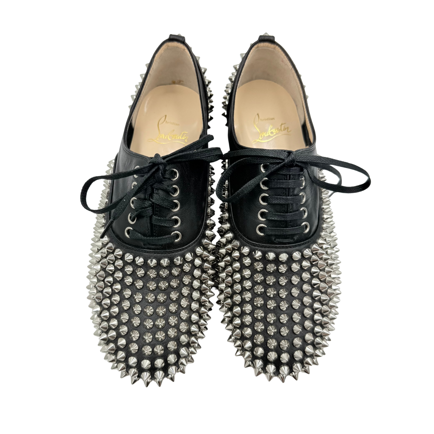 Christian Louboutin Freddy Spikes Oxfords Black