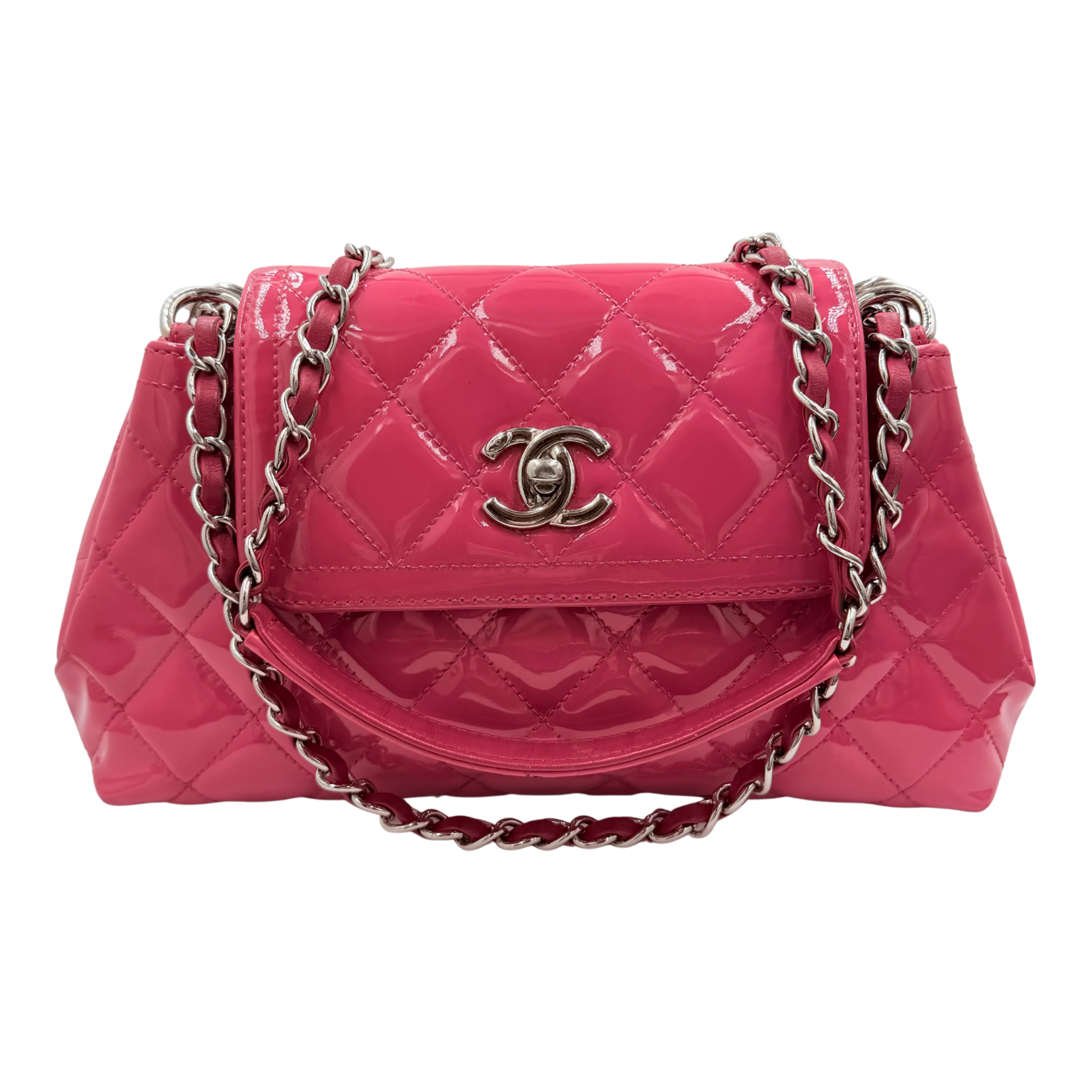 Small Coco Shine Accordion Bag Pink