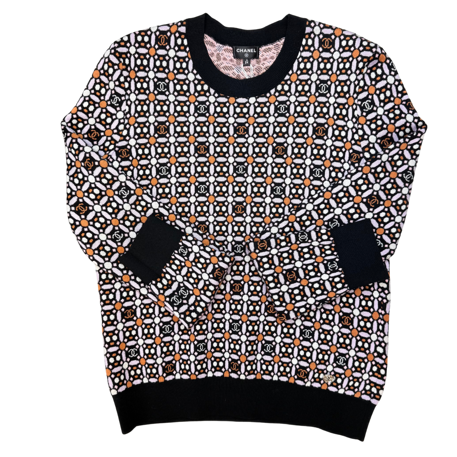 Chanel Metier D'Arte Pullover Sweater Lilac & Multicolor