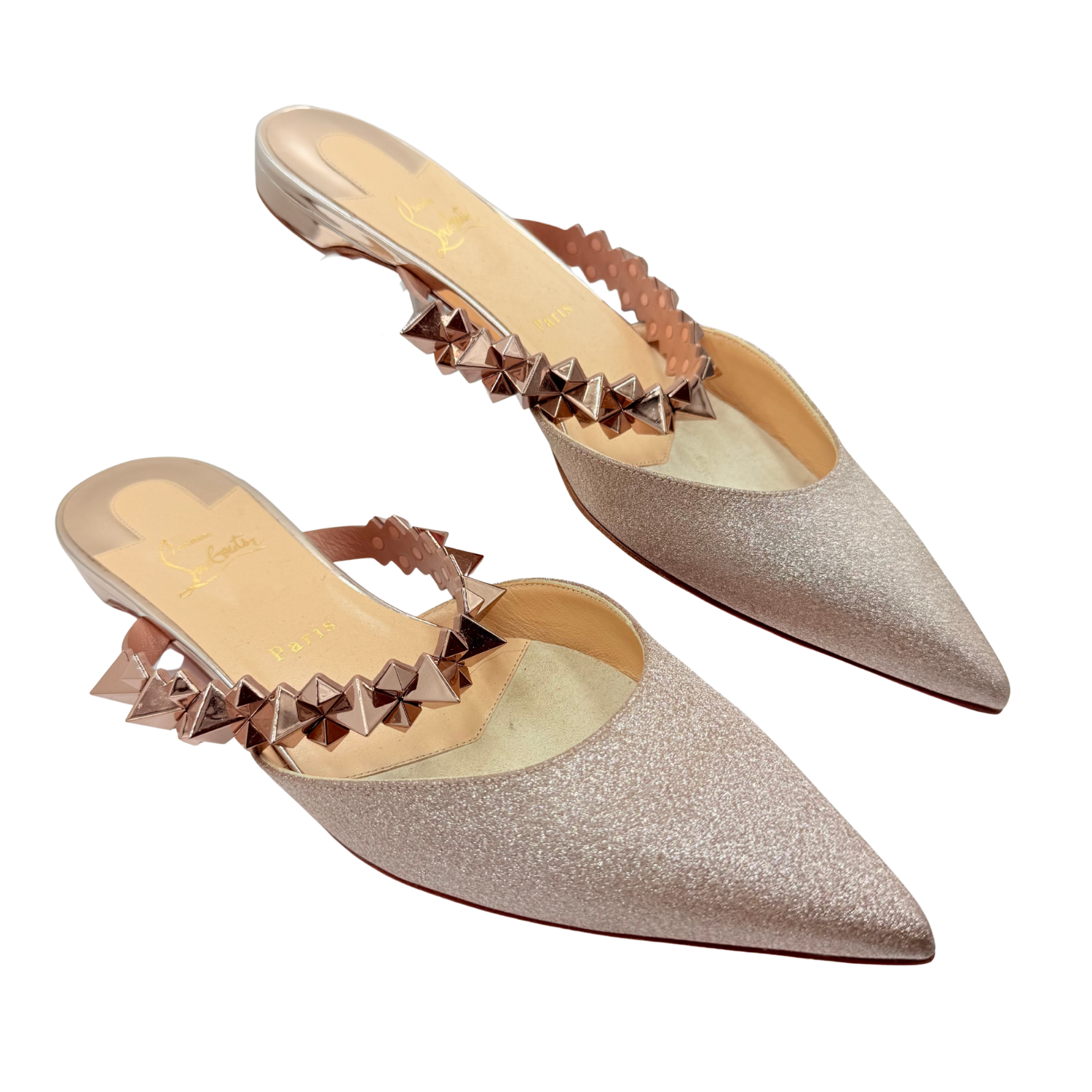 Christian Louboutin Planet Choc Spike Accents Mules