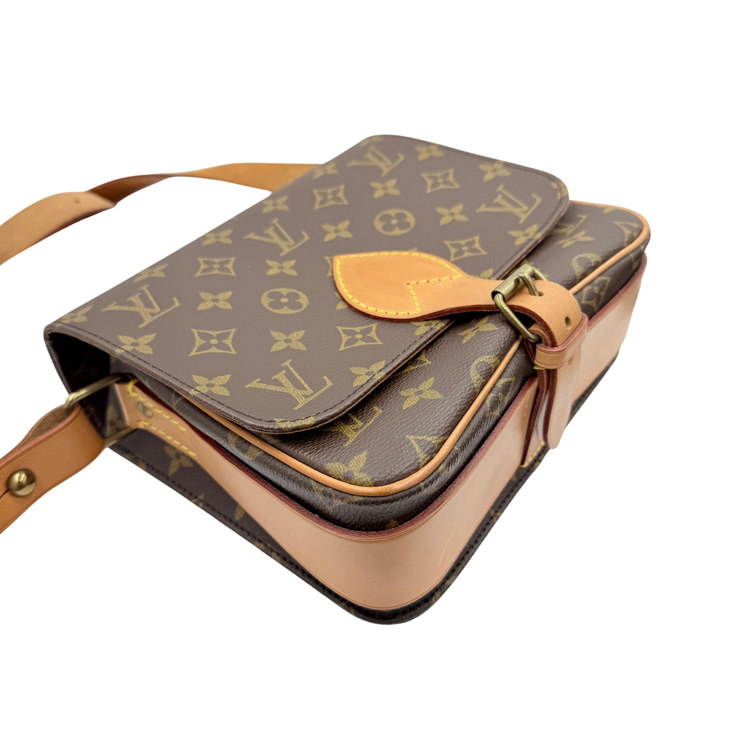 Louis Vuitton Vintage MM Monogram Cartouchière Brown