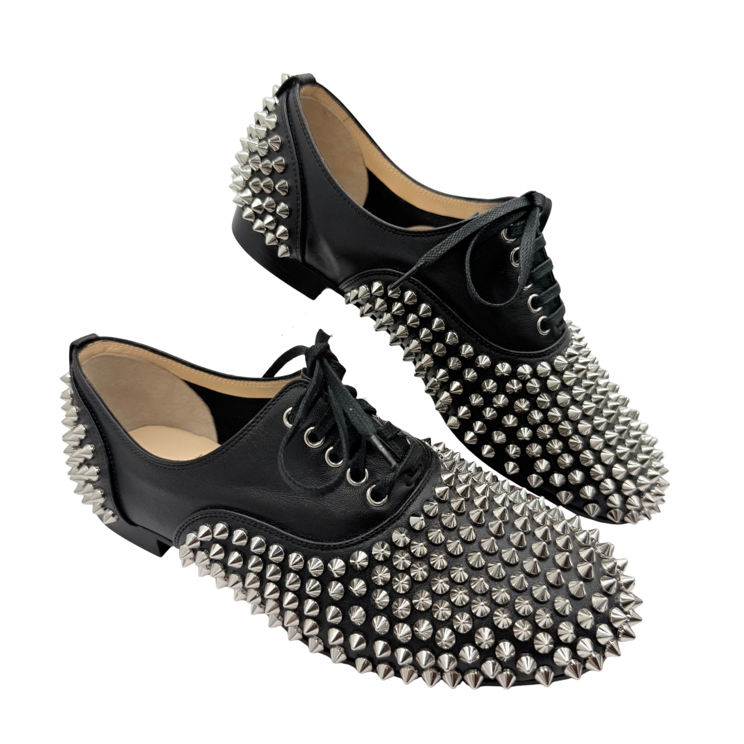Christian Louboutin Freddy Spikes Oxfords Black