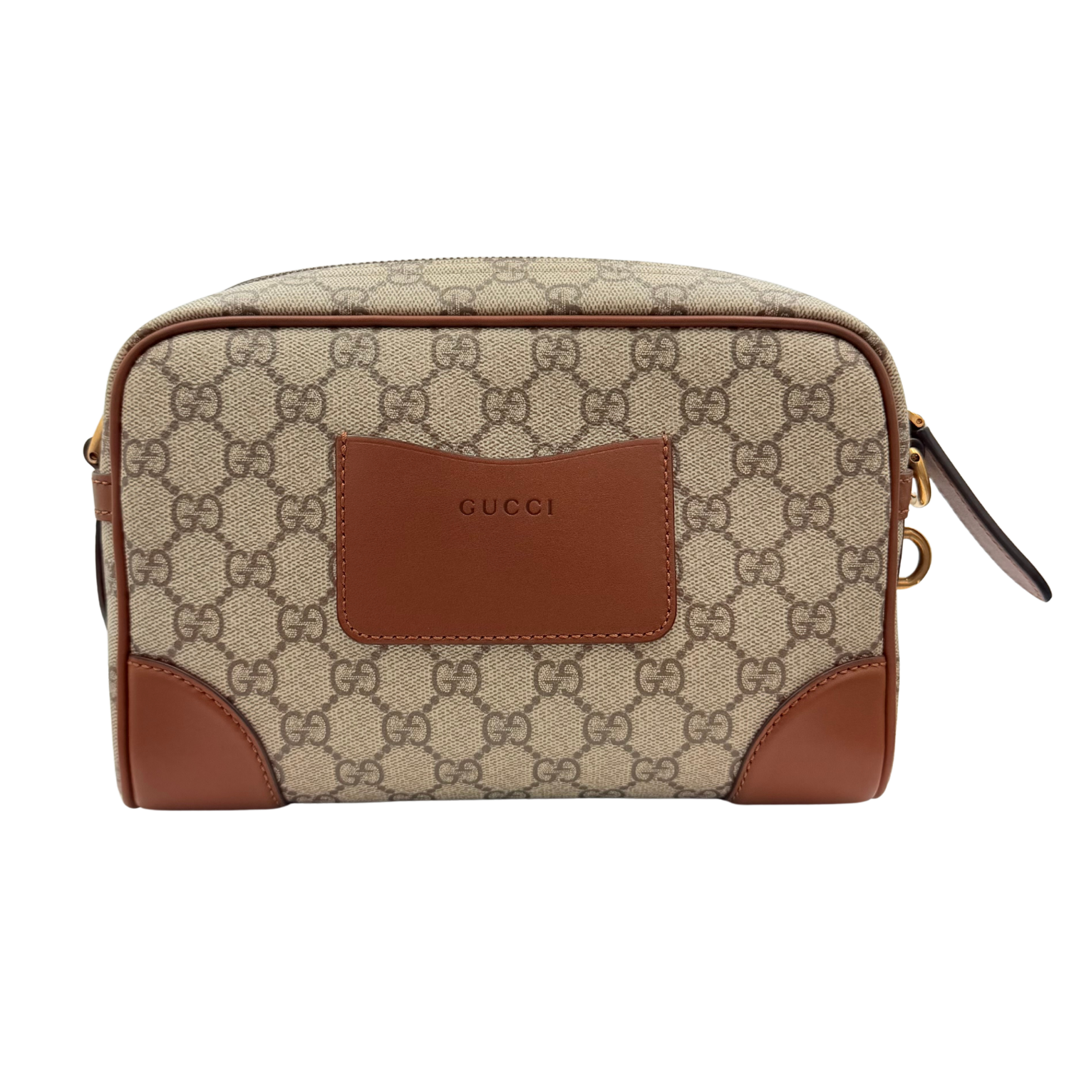 Medium GG Supreme Monogram Canvas Crossbody Brown