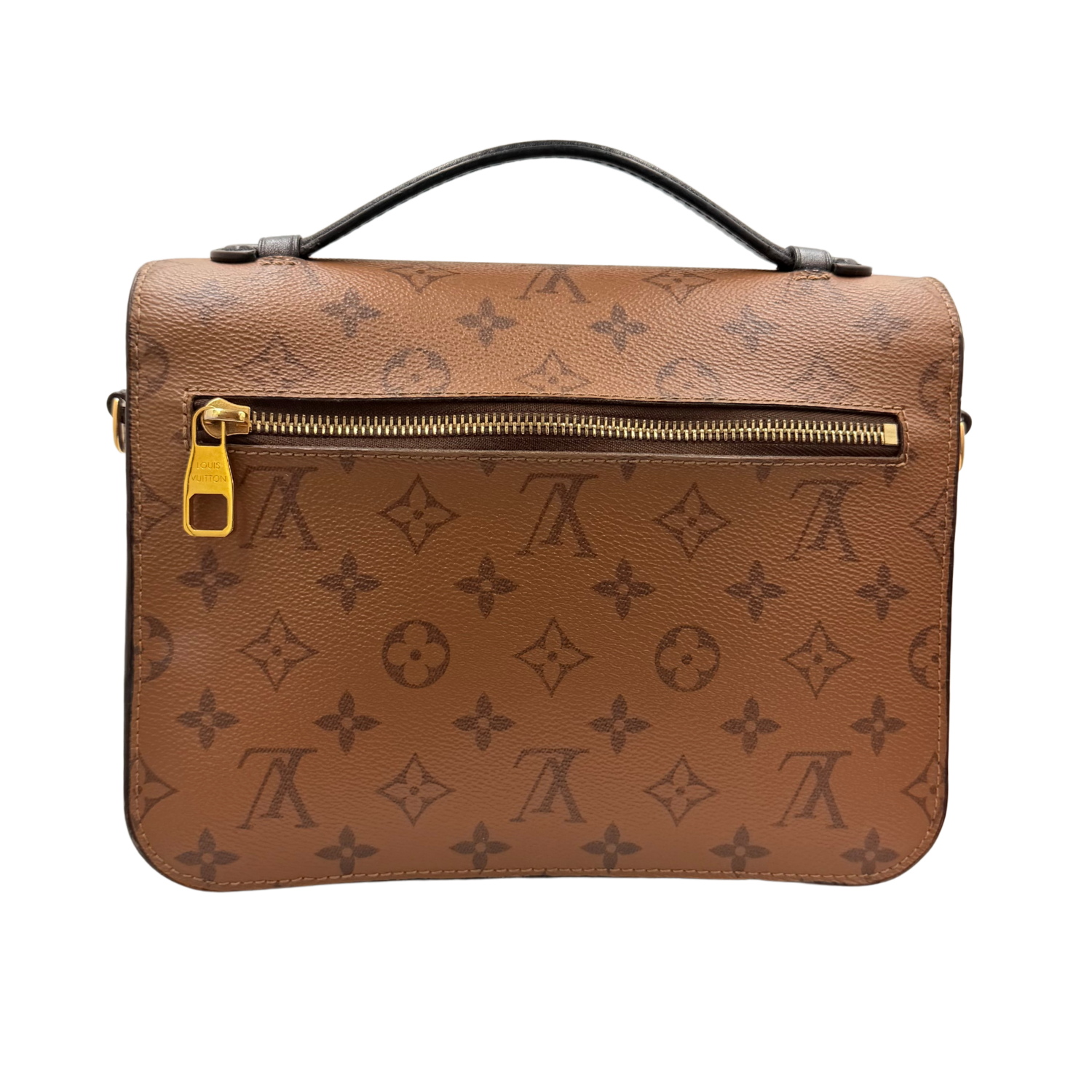 Medium Reversed Monogram Canvas Metis Bag Brown
