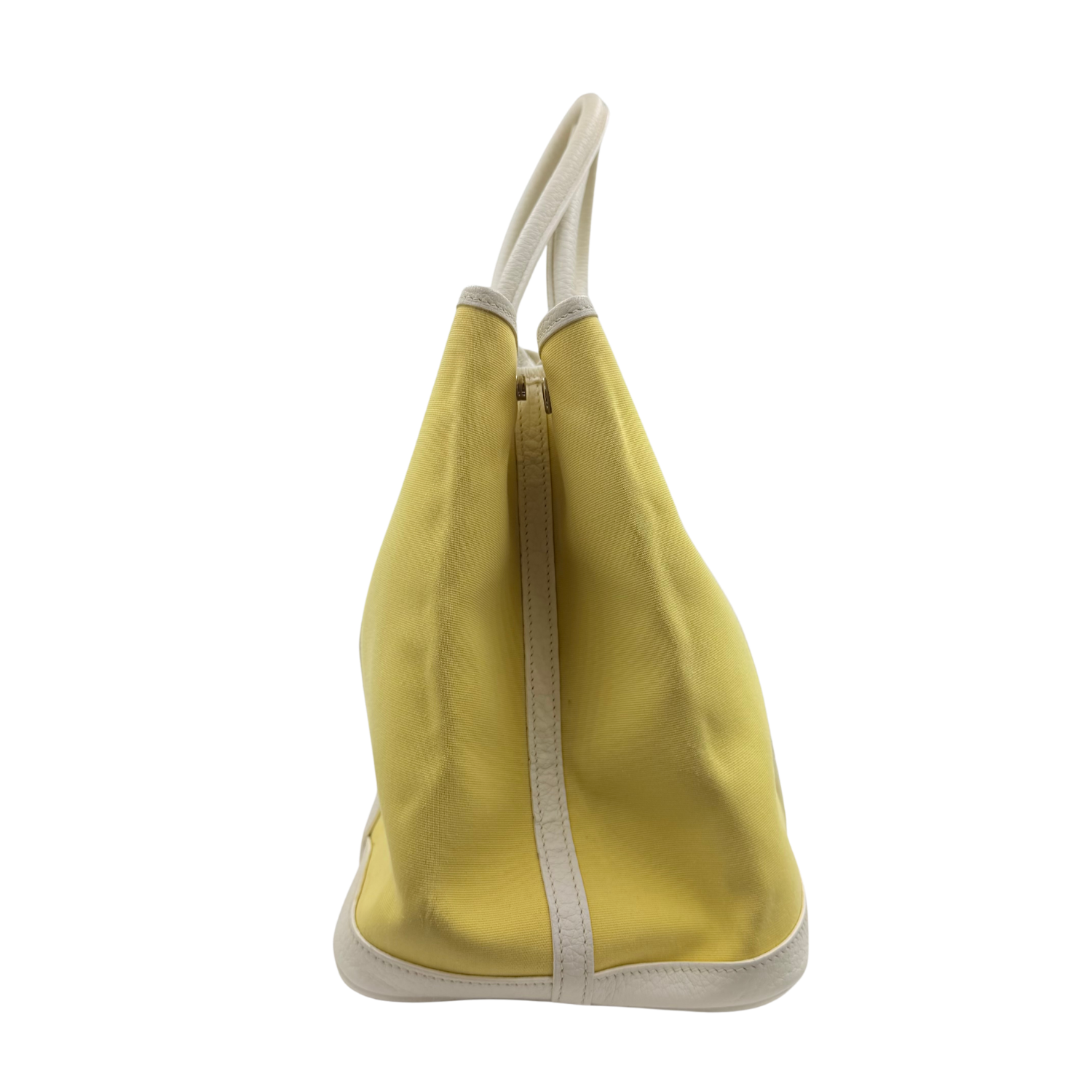 Hermès Toile and Negonda Garden Party 36 Yellow and White