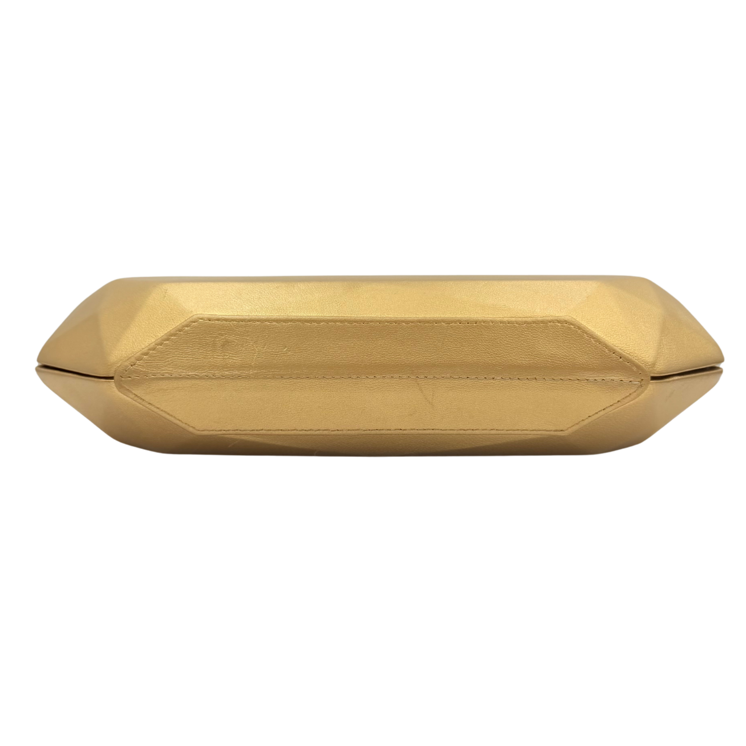 Chanel Vintage Limited Asymmetric Gold Bar Clutch