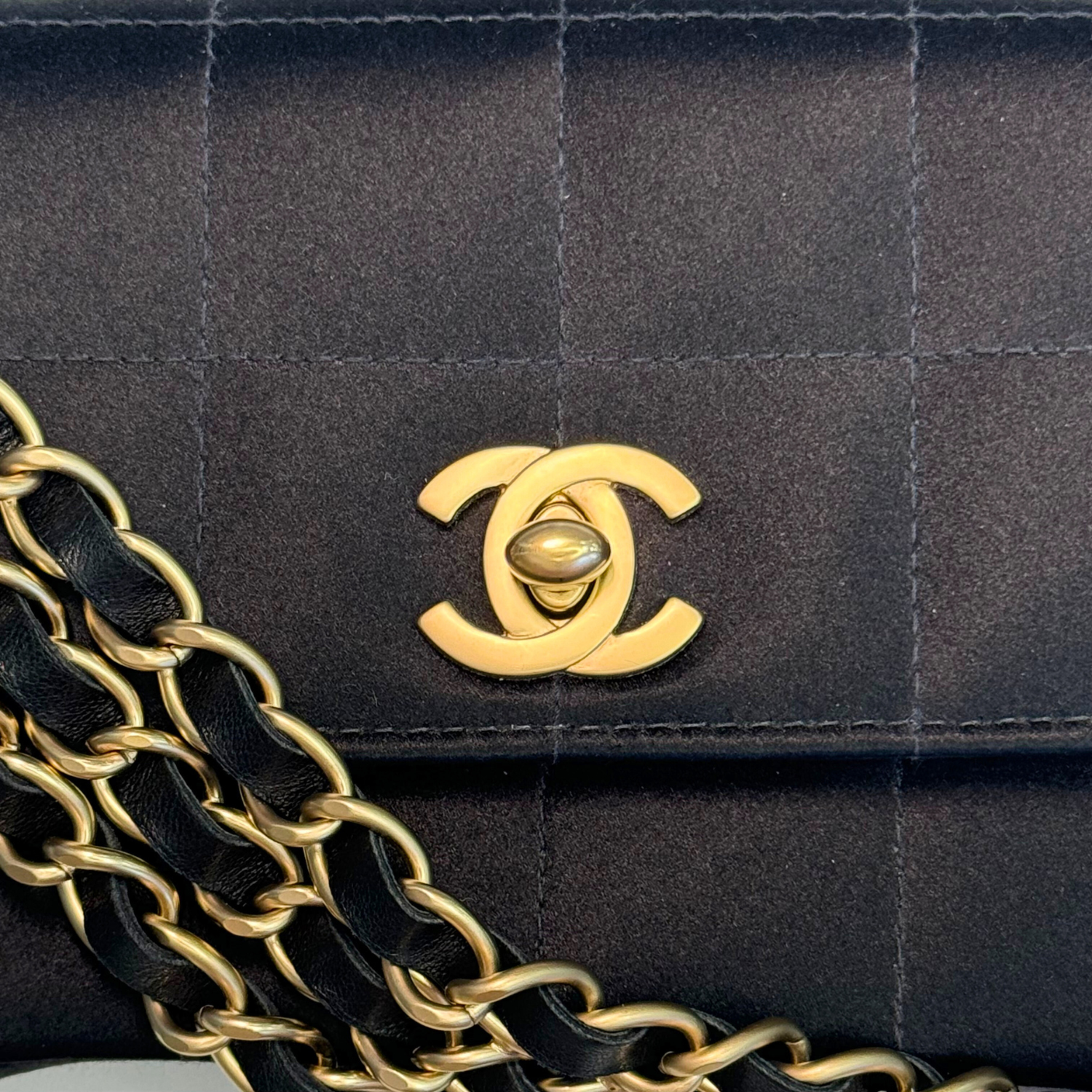 Chanel Classic Mini Satin Shoulder Flap Bag