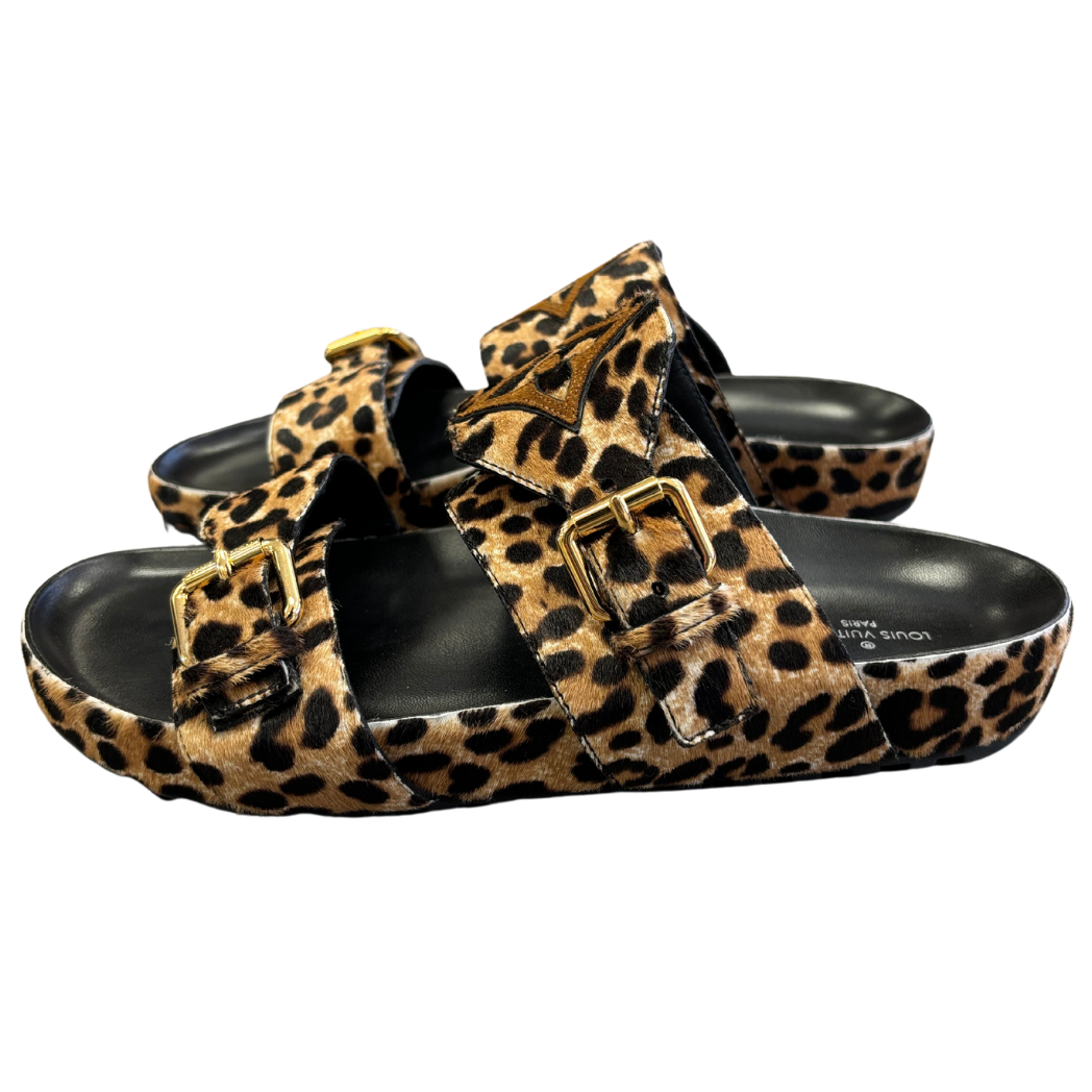 Louis Vuitton Cheetah Bom Dia Sandals