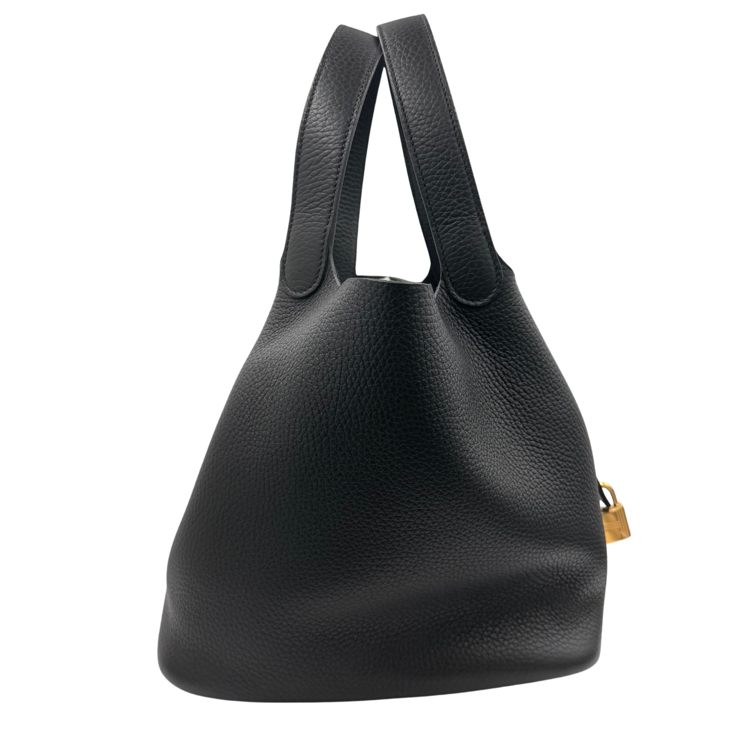 Hermès Picotin Lock 22 Clemence Black with Gold Hardware