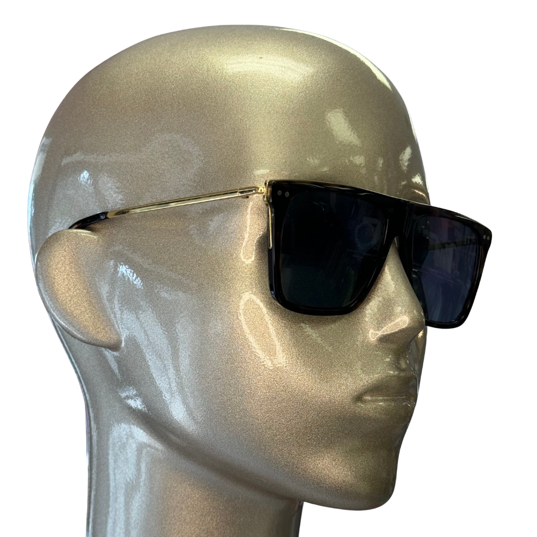 Celine Tortoiseshell Sunglasses with Gold Inlay