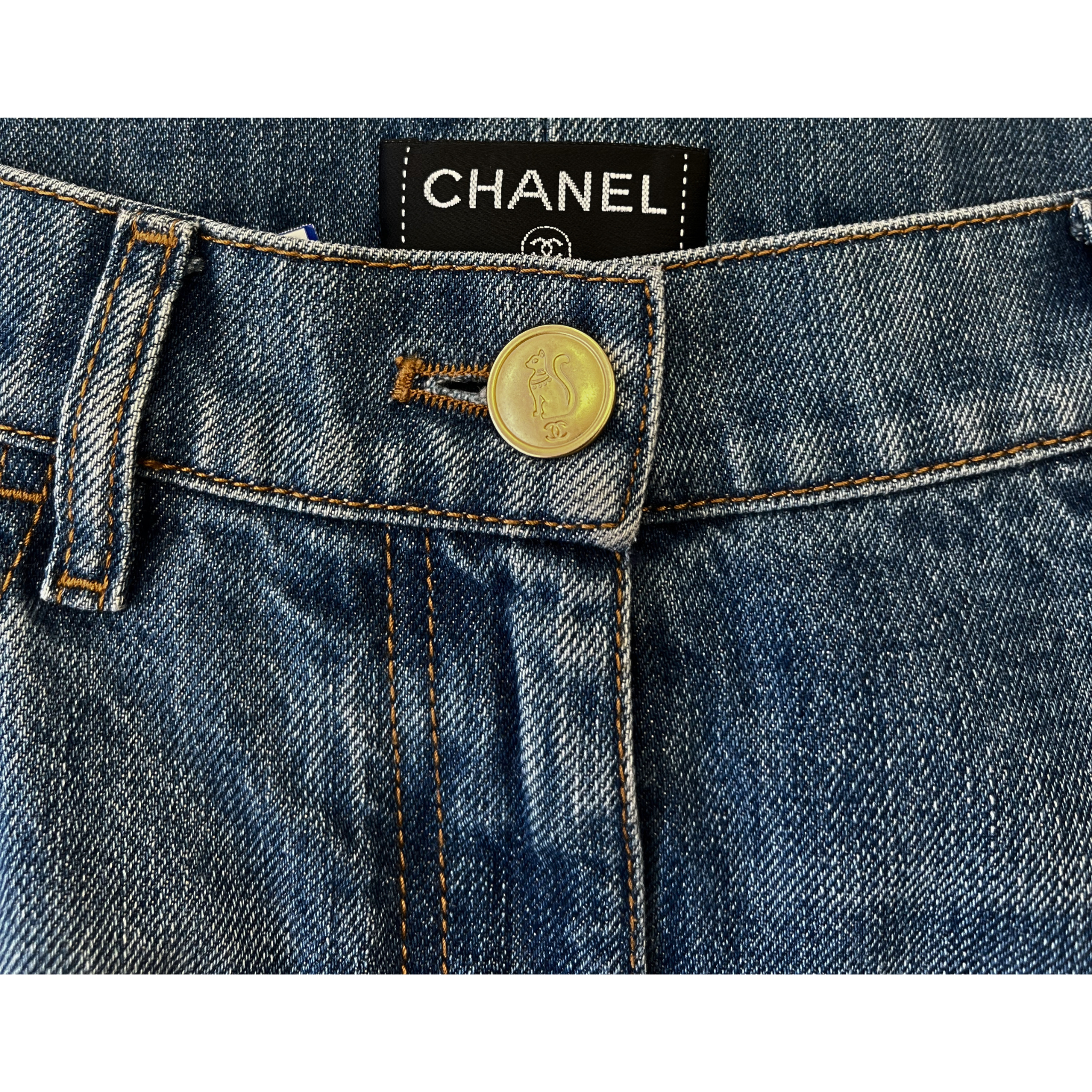 Chanel Hieroglyphics Jeans