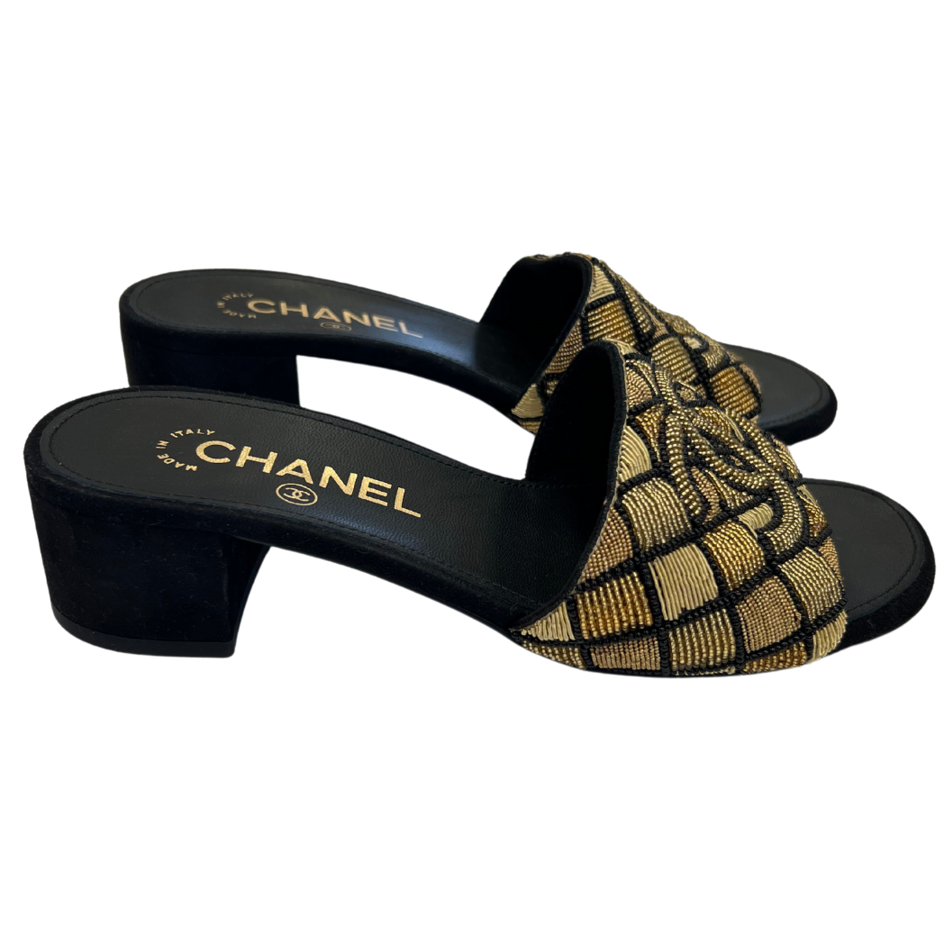 Chanel Beaded Sandals