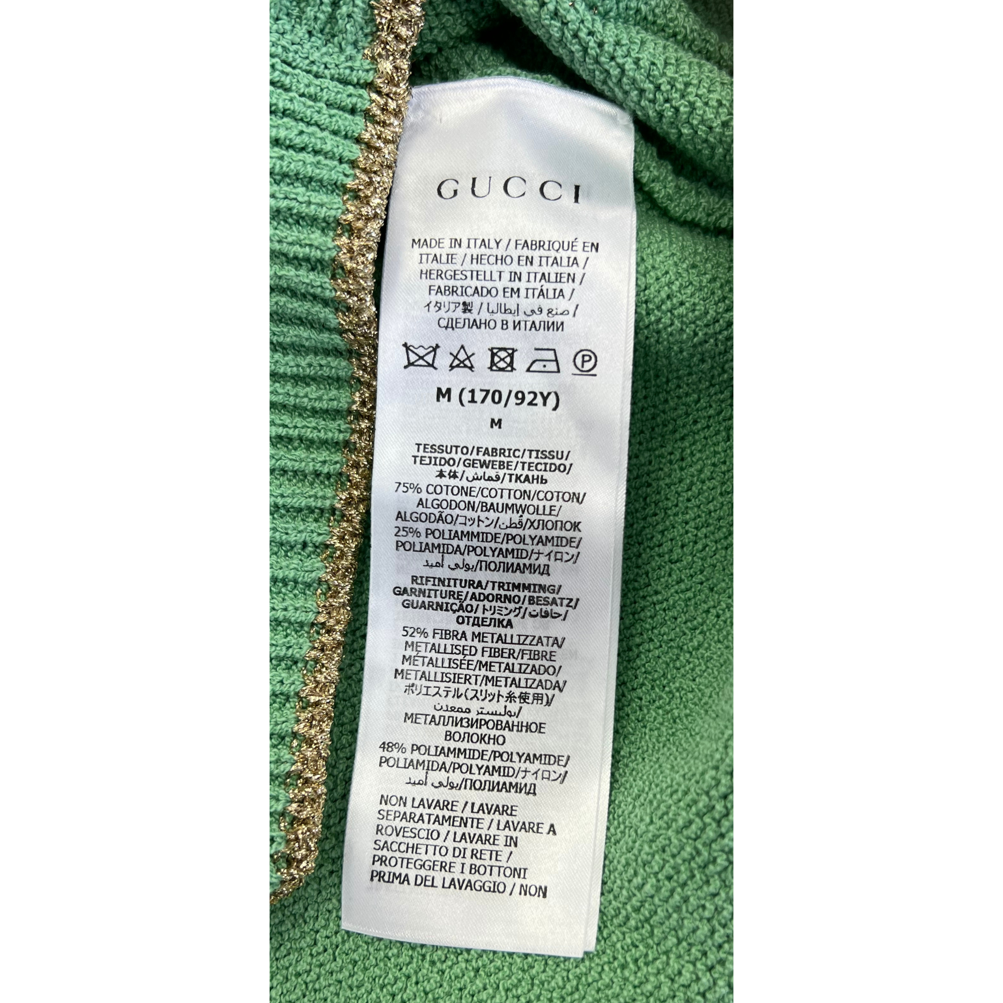 Gucci Metallic-Trim Knit Cardigan