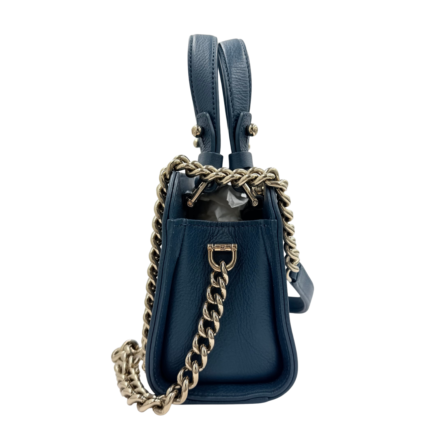 Chanel Mini Label Click Shopper Bag Blue