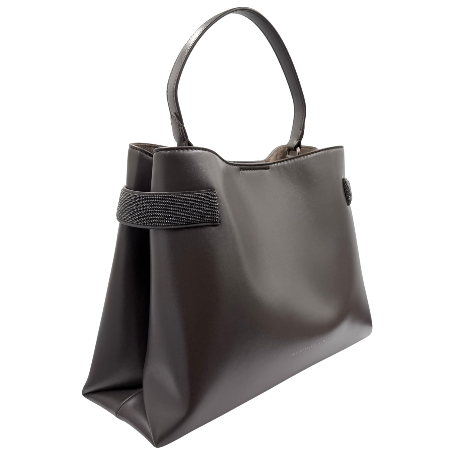 Medium Essence Leather Tote Brown
