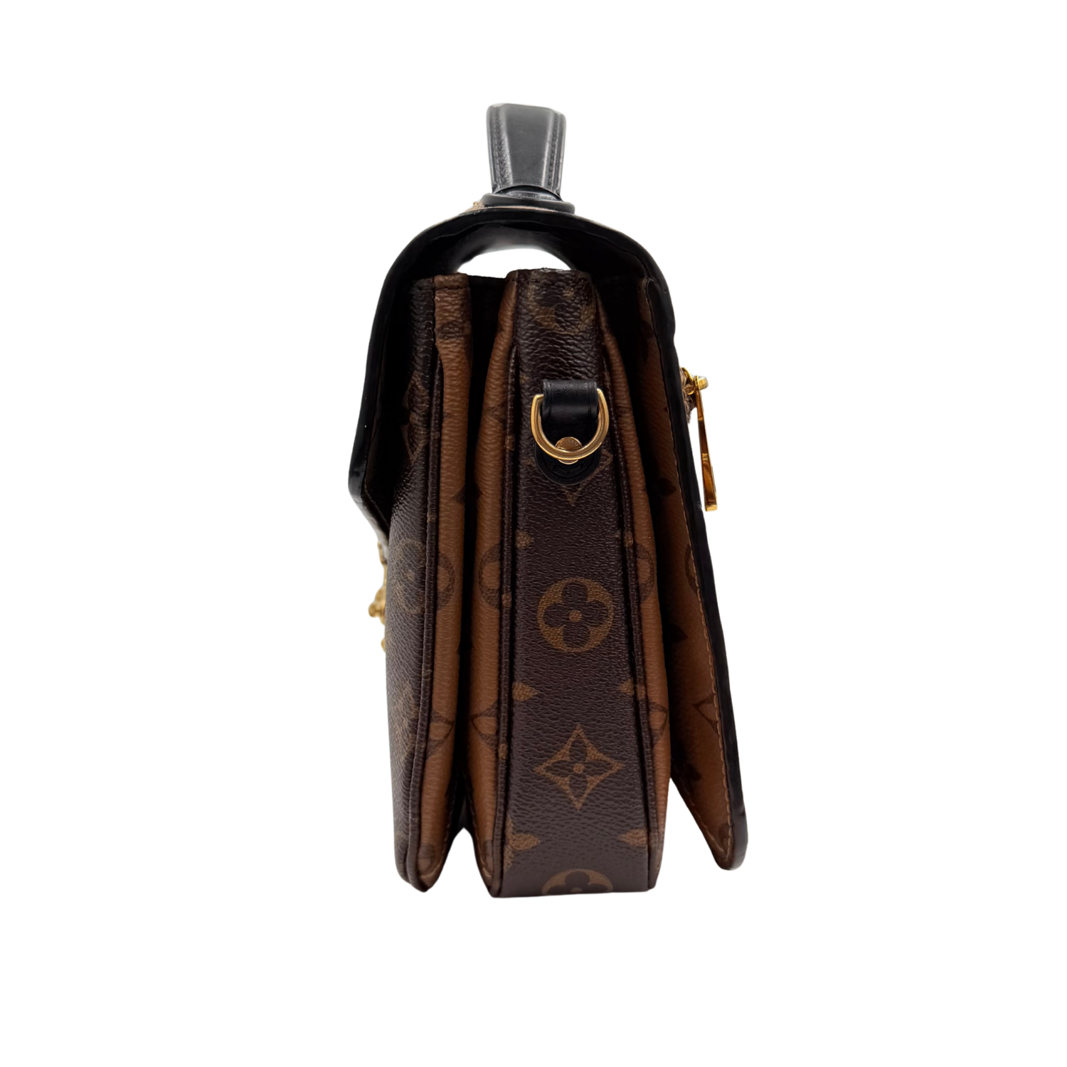 Medium Reversed Monogram Canvas Metis Bag Brown