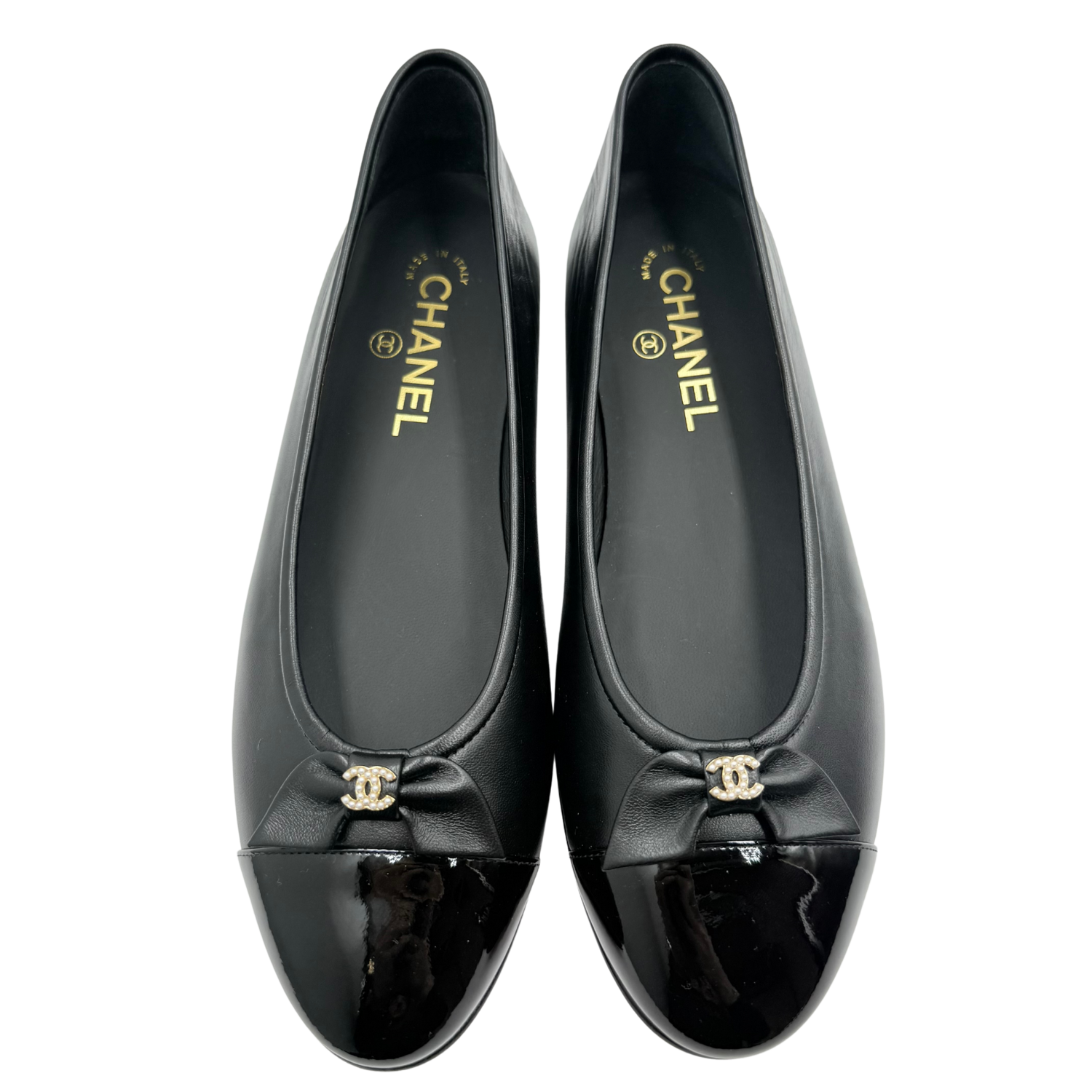 Chanel Interlocking CC Ballet Flats Black