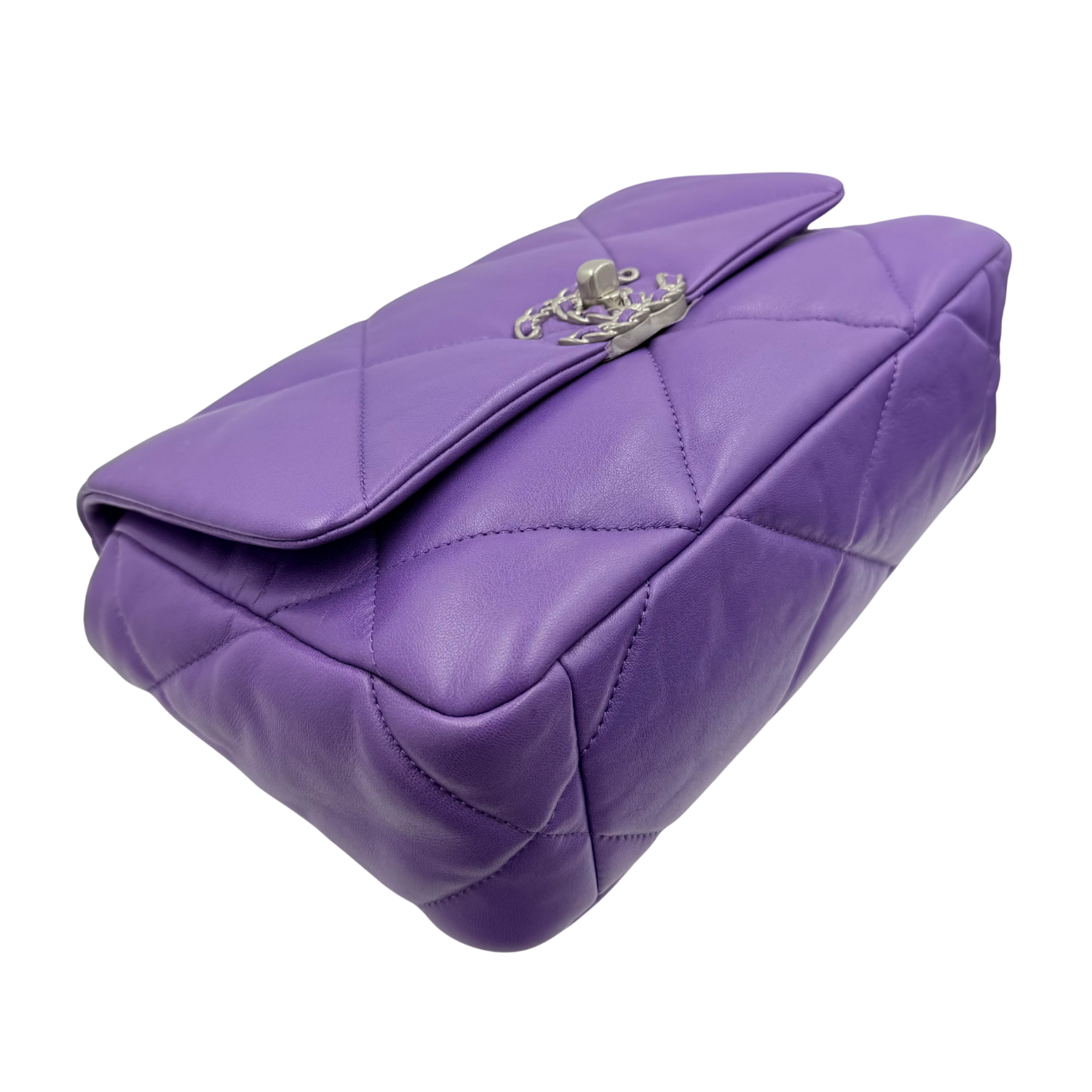 Chanel Small 19 Flap Limited Quilted Lambskin Leather Purple