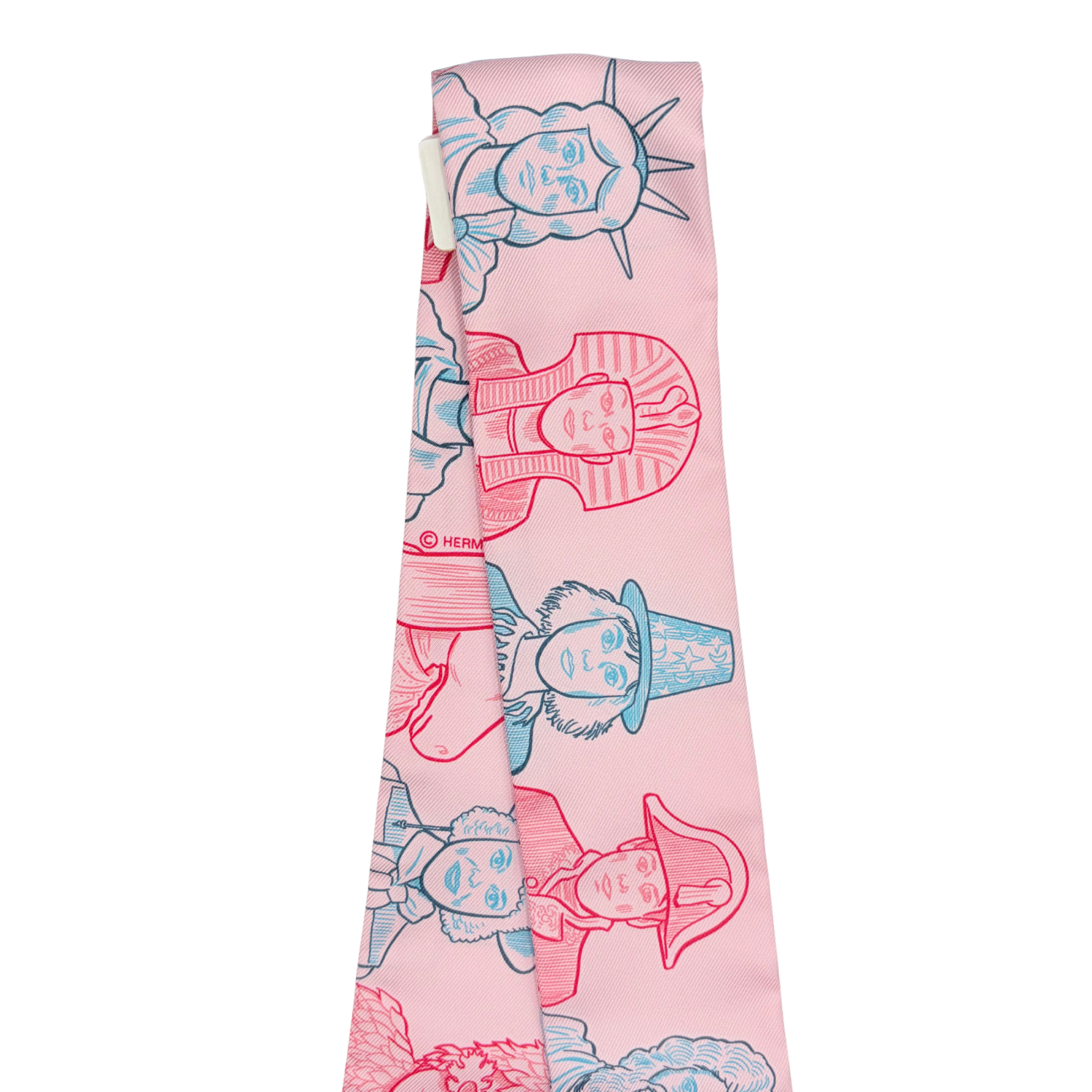 Hermès Silk Dress Code Twilly Rose Pale