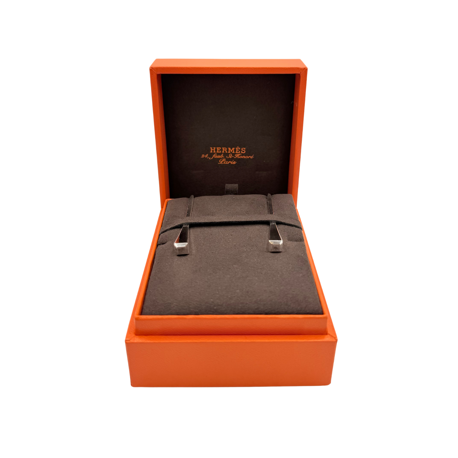 Hermès Clou de Forge Silver 925 Drop Earrings