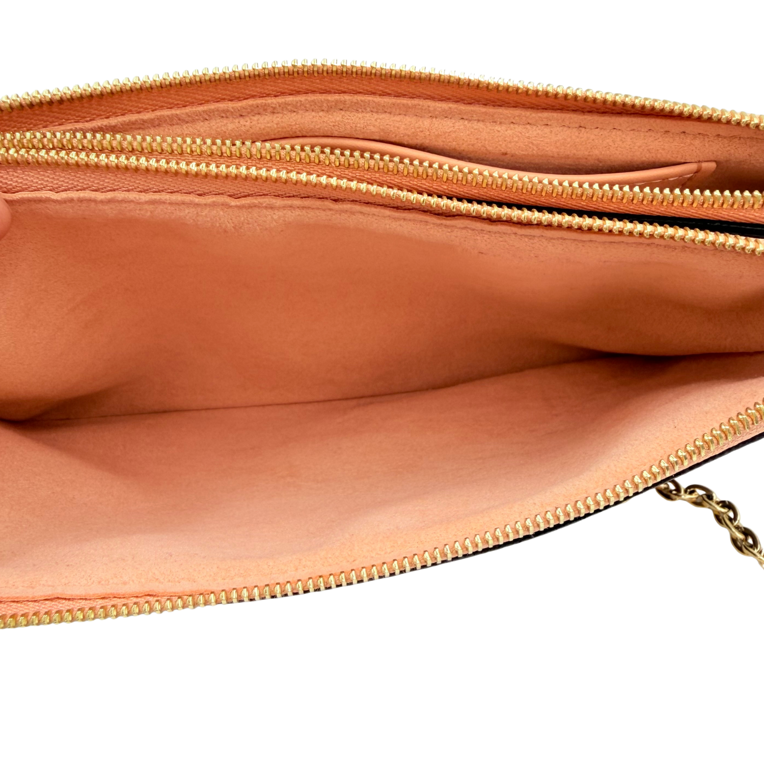 Louis Vuitton Damier Ebene Double Zip Pochette Brown