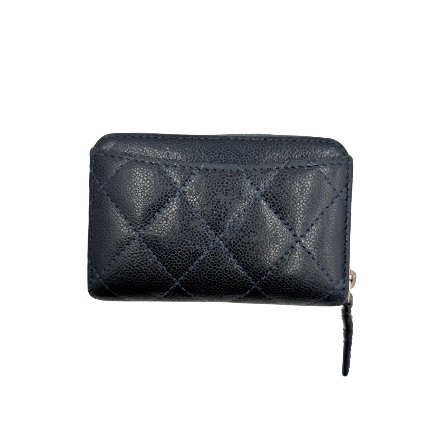 Chanel Small CC Zip Around Wallet Navy