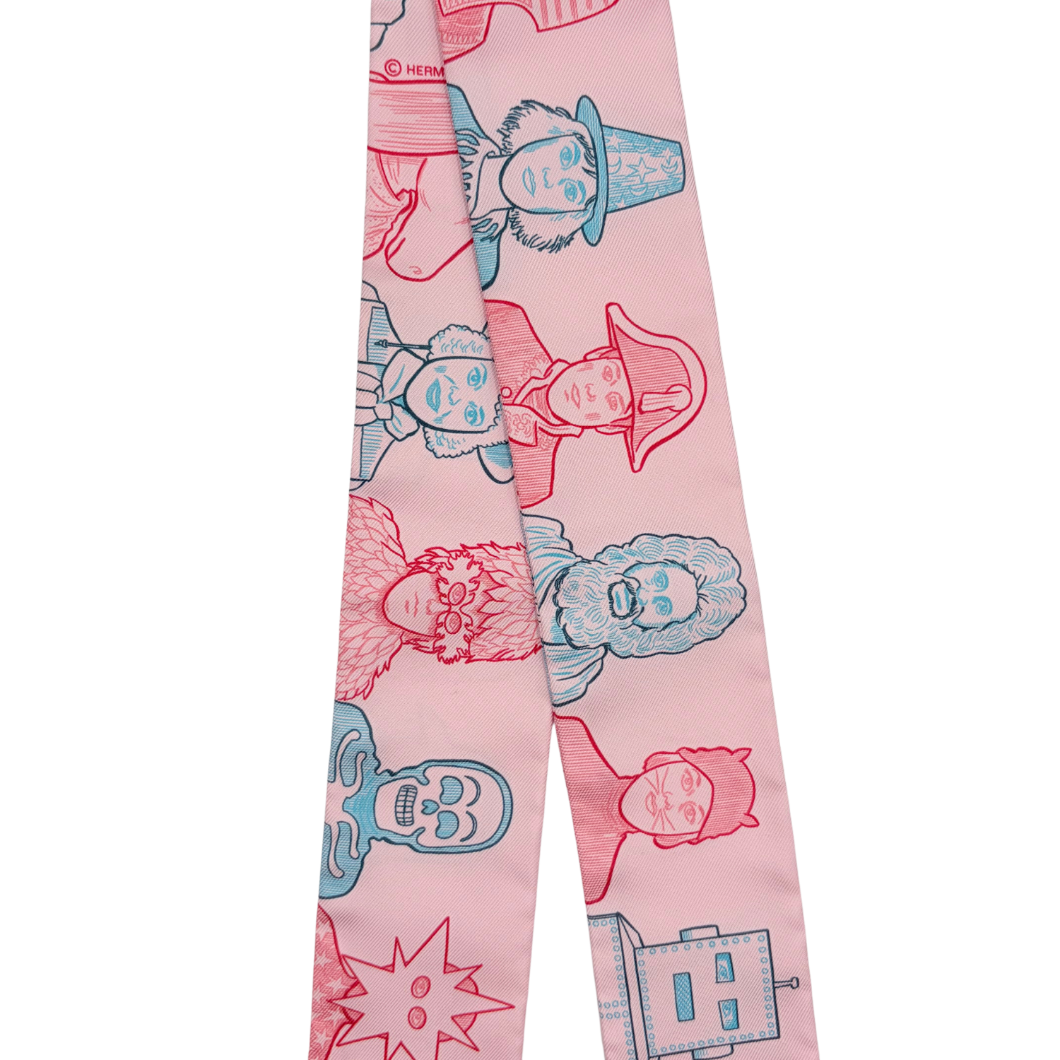 Hermès Silk Dress Code Twilly Rose Pale