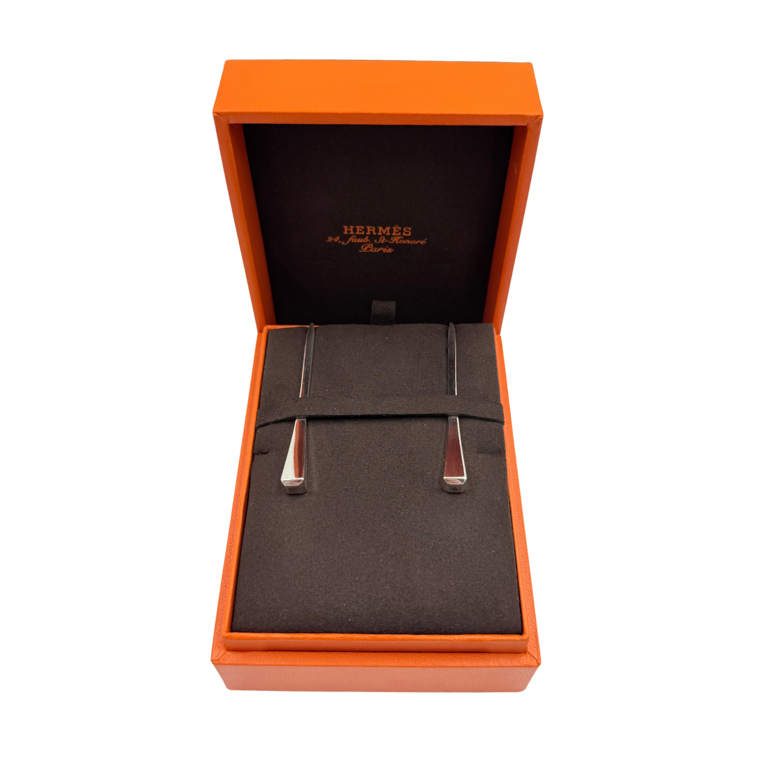 Hermès Clou de Forge Silver 925 Drop Earrings