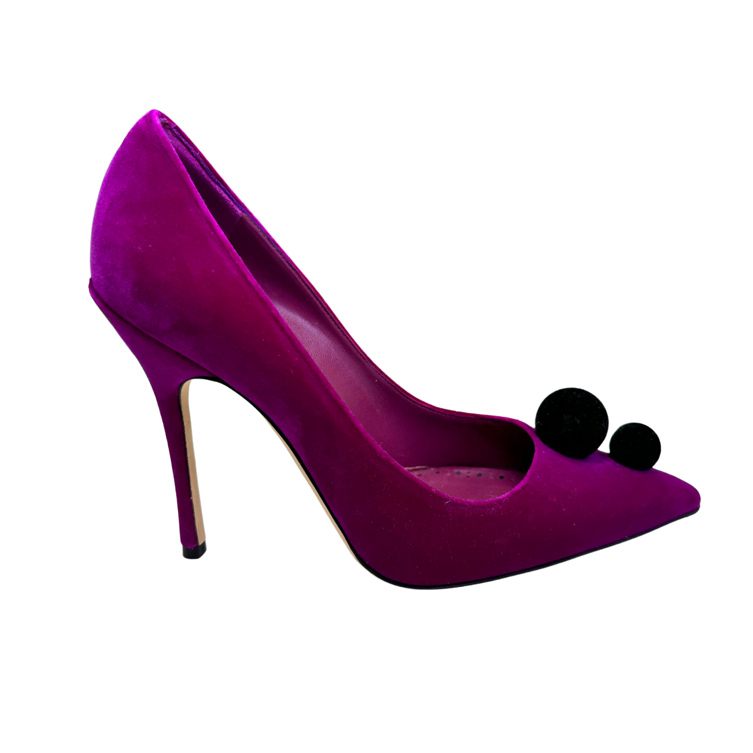 Manolo Blahnik Piera 90mm Velvet Pumps Purple