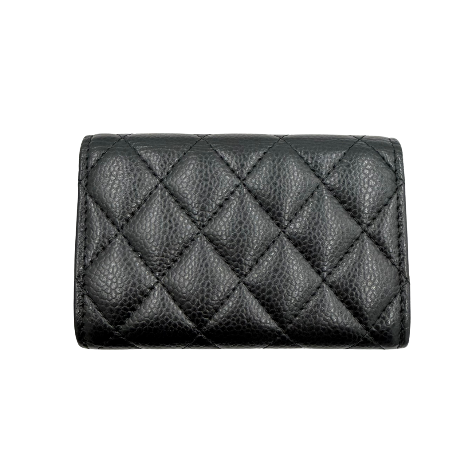 Small Caviar Card Case Black