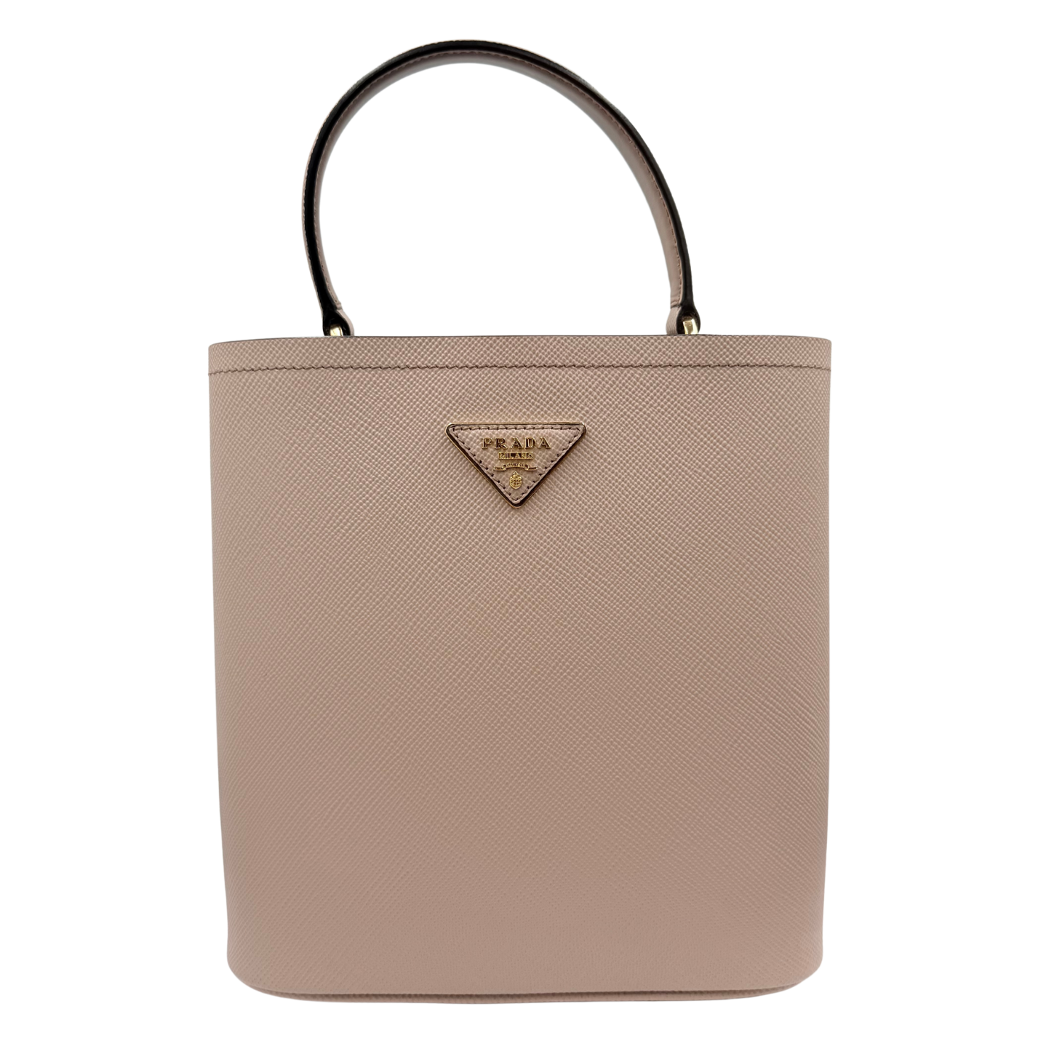 Prada Saffiano Leather Panier Bag Nude