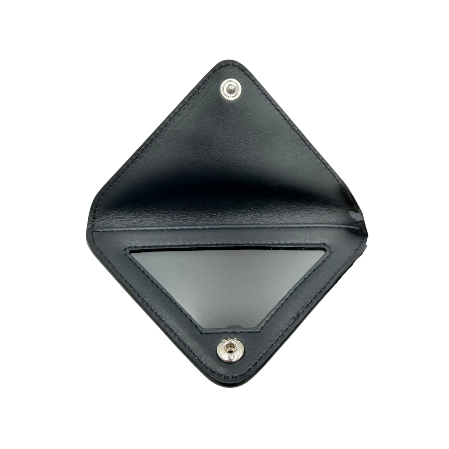 Prada Small Saffiano Leather Luggage Tag Black