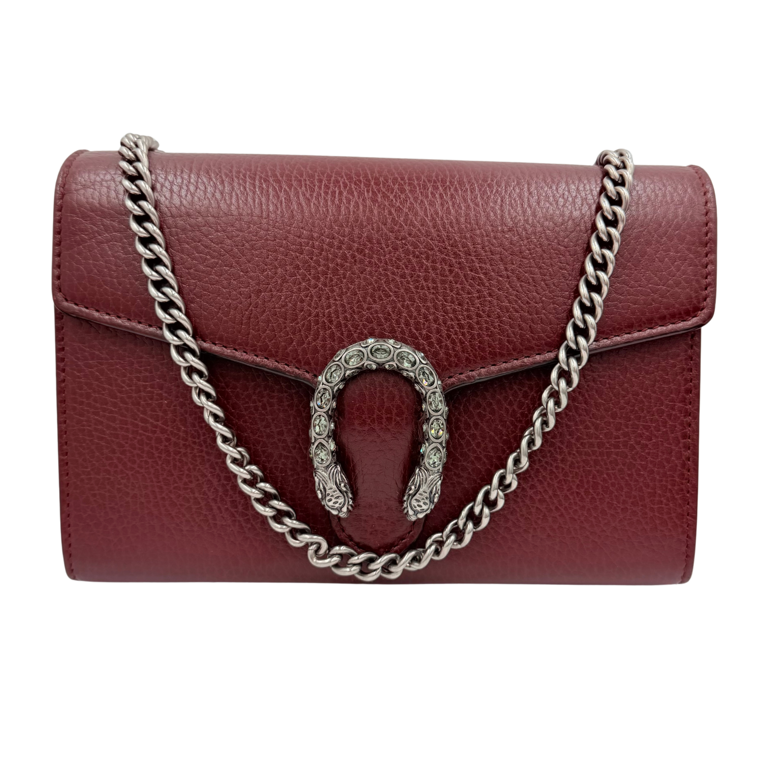 Small Dionysus Wallet on Chain Burgundy