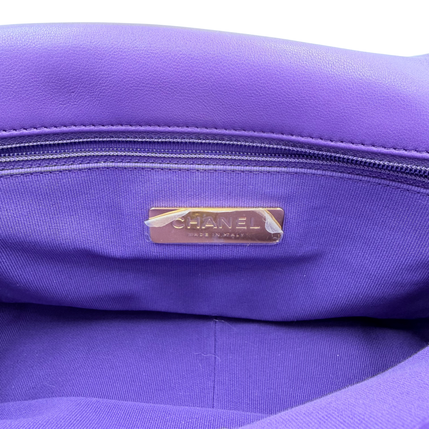 Chanel Small 19 Flap Limited Quilted Lambskin Leather Purple