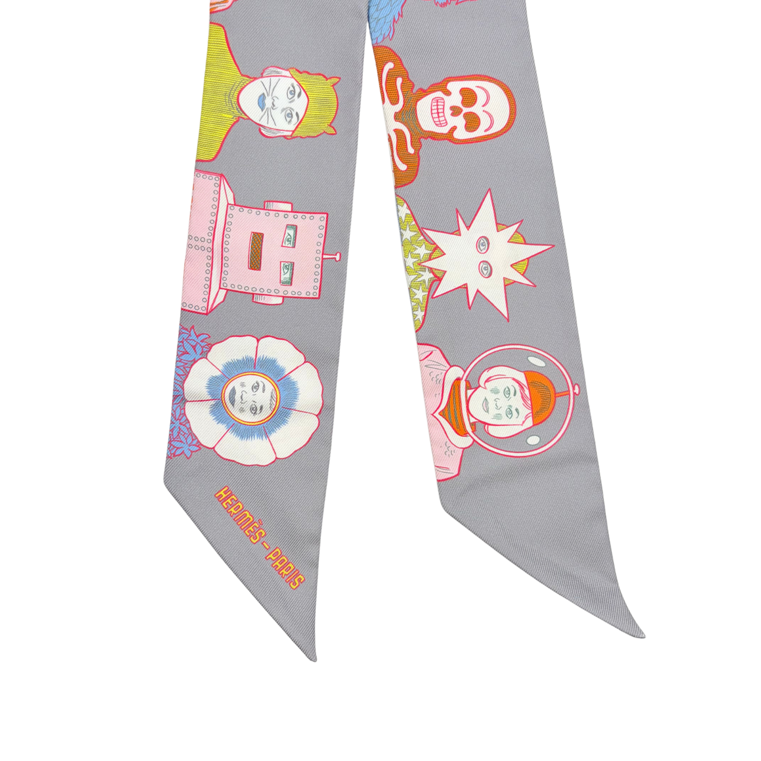 Hermès Silk Dress Code Twilly Gris