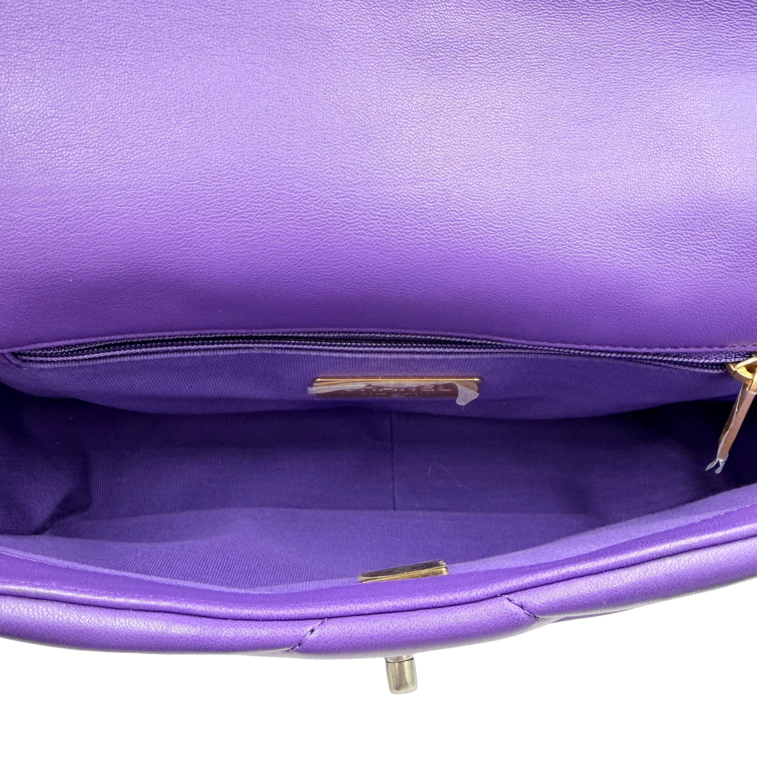 Chanel Small 19 Flap Limited Quilted Lambskin Leather Purple