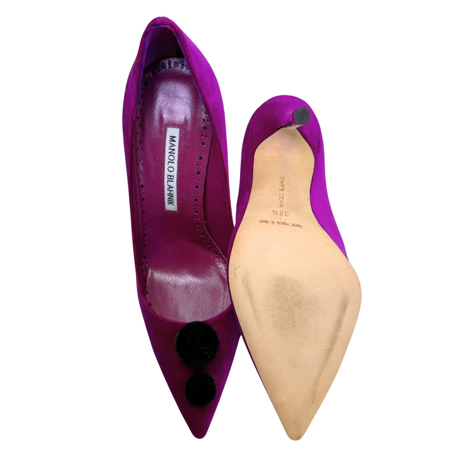 Manolo Blahnik Piera 90mm Velvet Pumps Purple