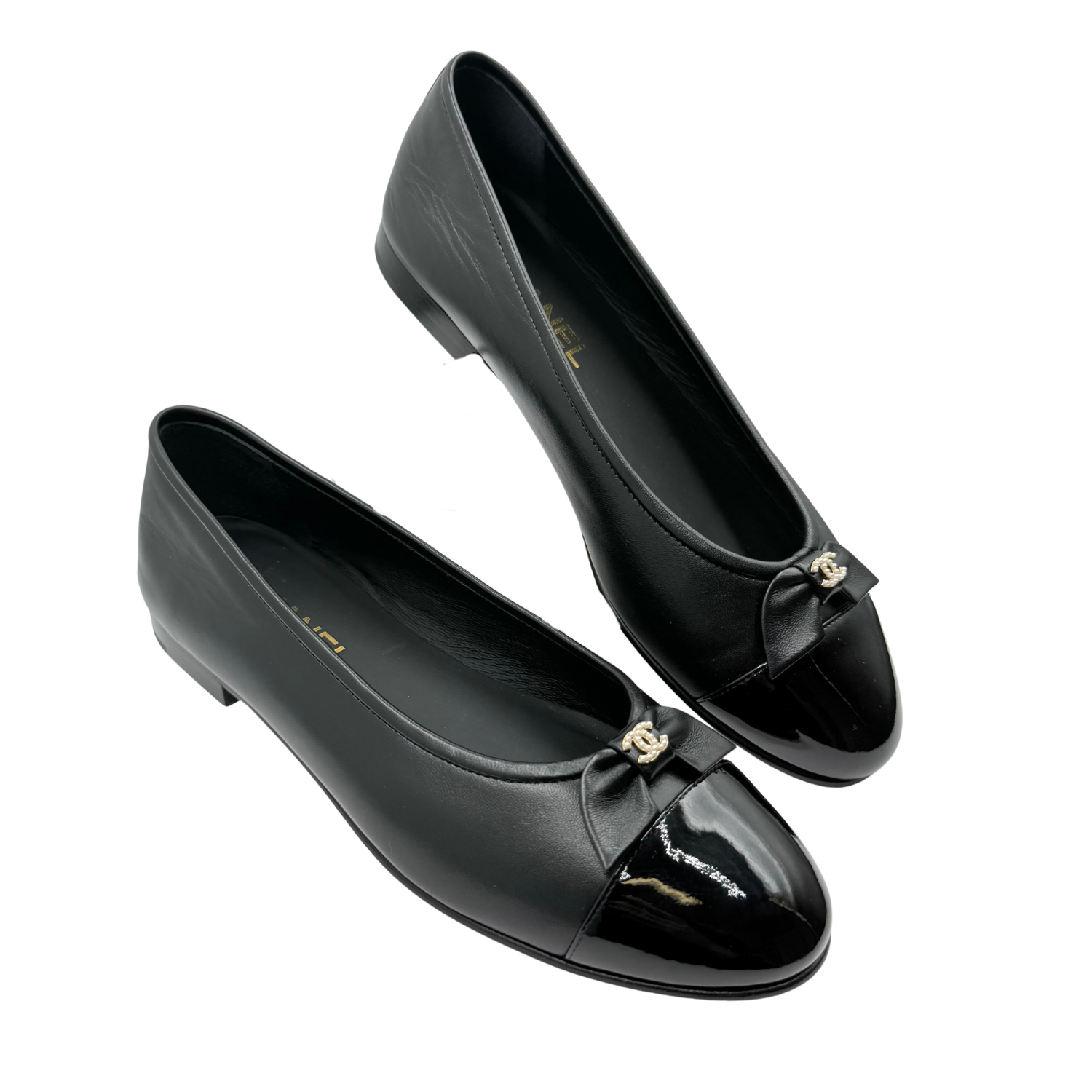 Chanel Interlocking CC Ballet Flats Black