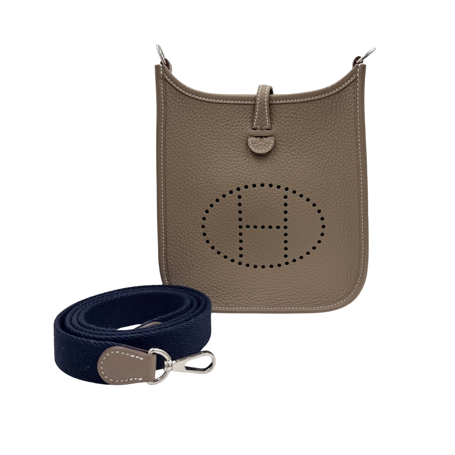 Hermès Clemence Evelyne II TPM 16 Etoupe Palladium Hardware