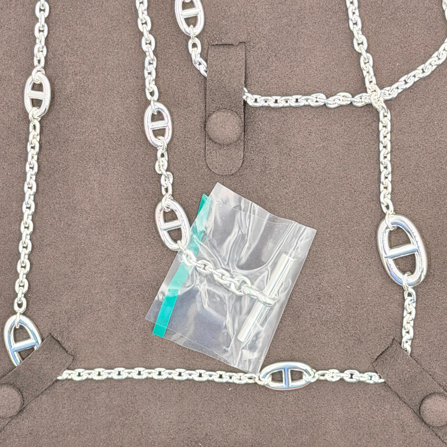 Hermès Farandole 120cm Long Necklace Silver