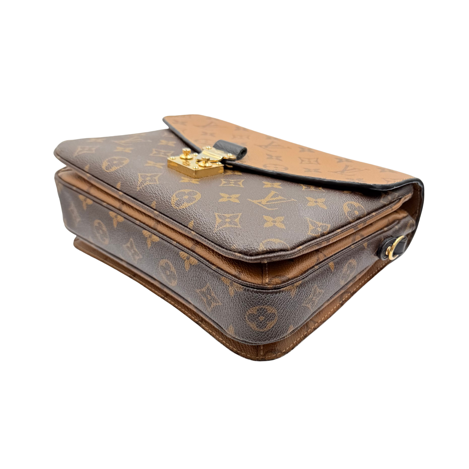 Medium Reversed Monogram Canvas Metis Bag Brown