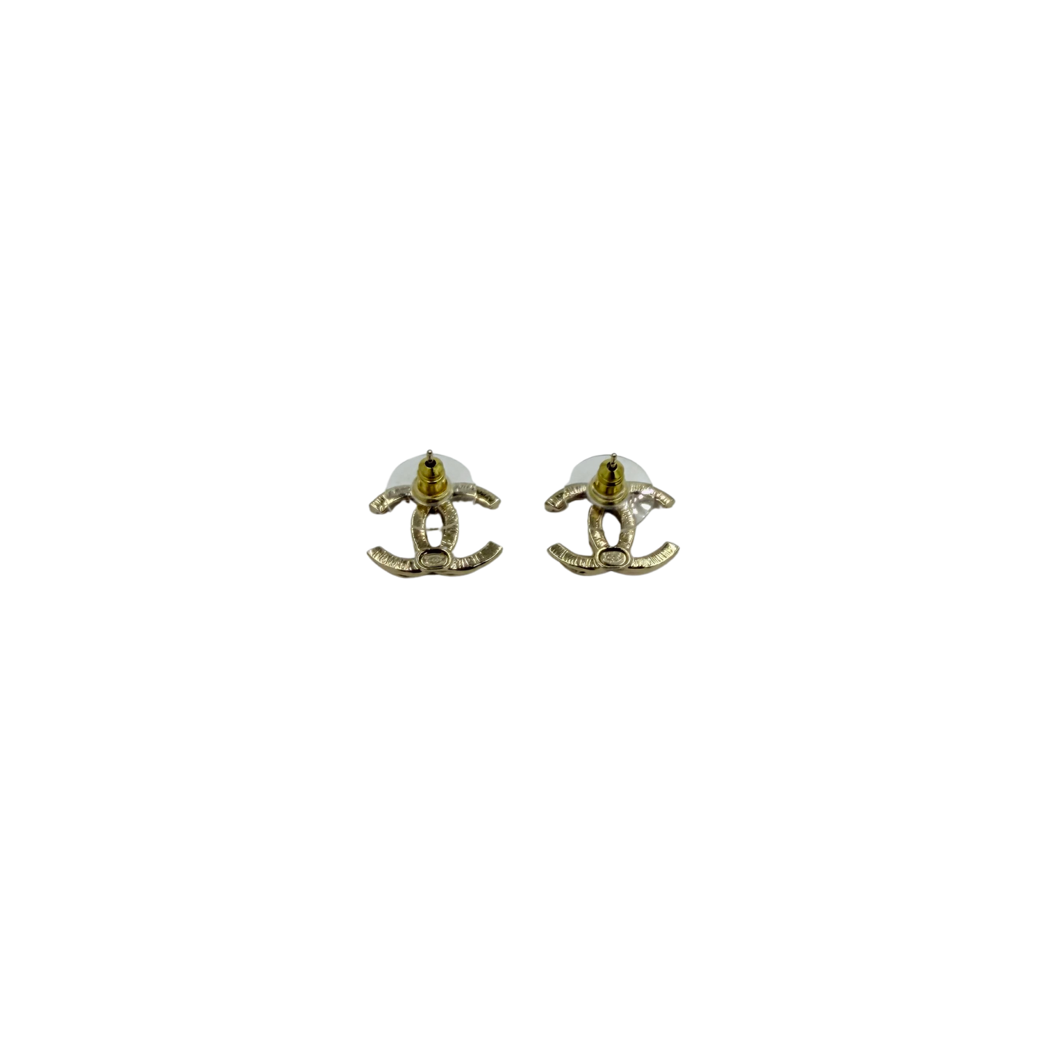 Gold CC Stud Earrings