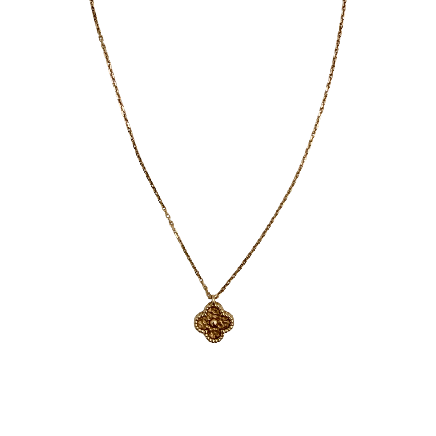 Van Cleef Vintage Alhambra Pendant Rose Gold