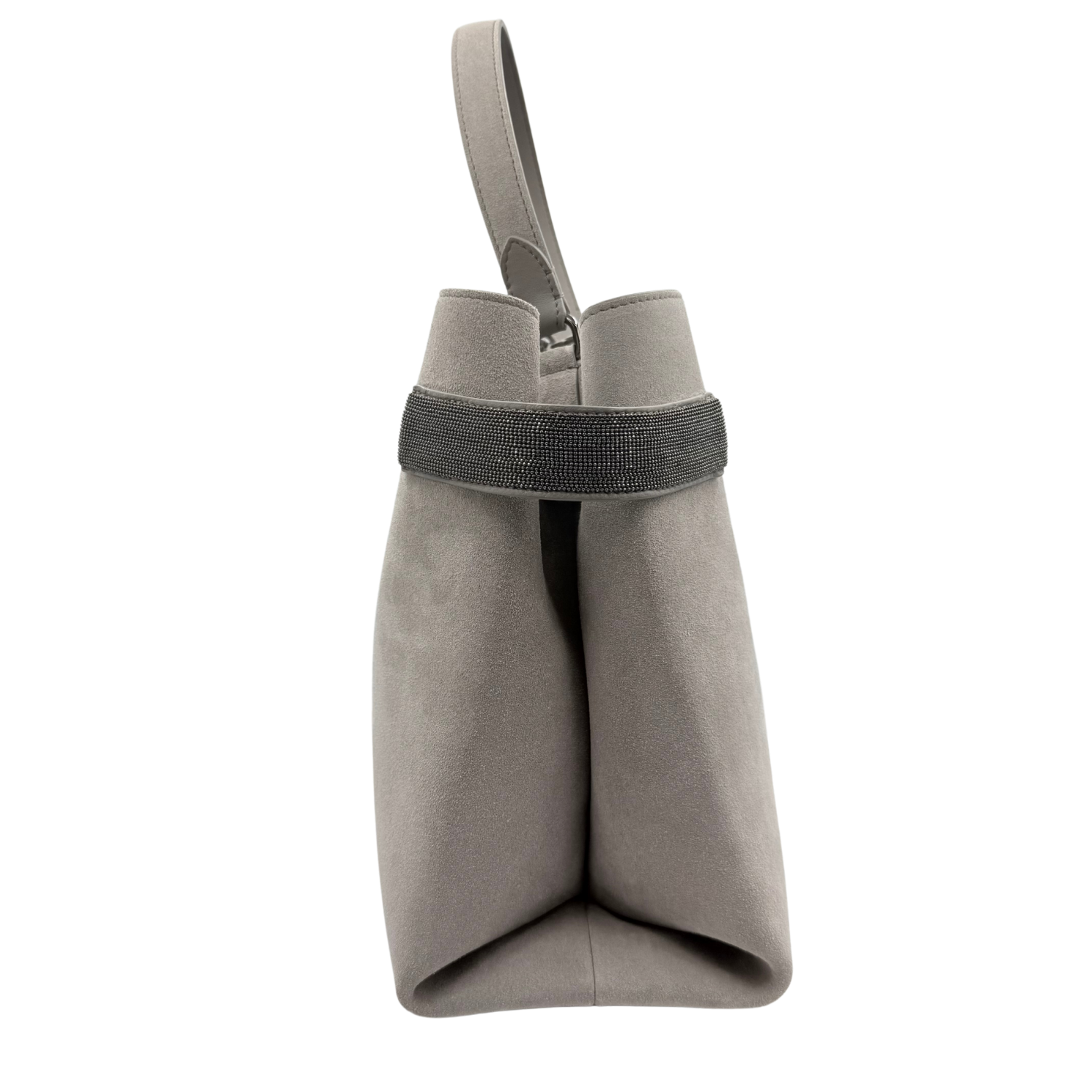 Brunello Cucinelli Essence Top Handle Bag Stone Grey