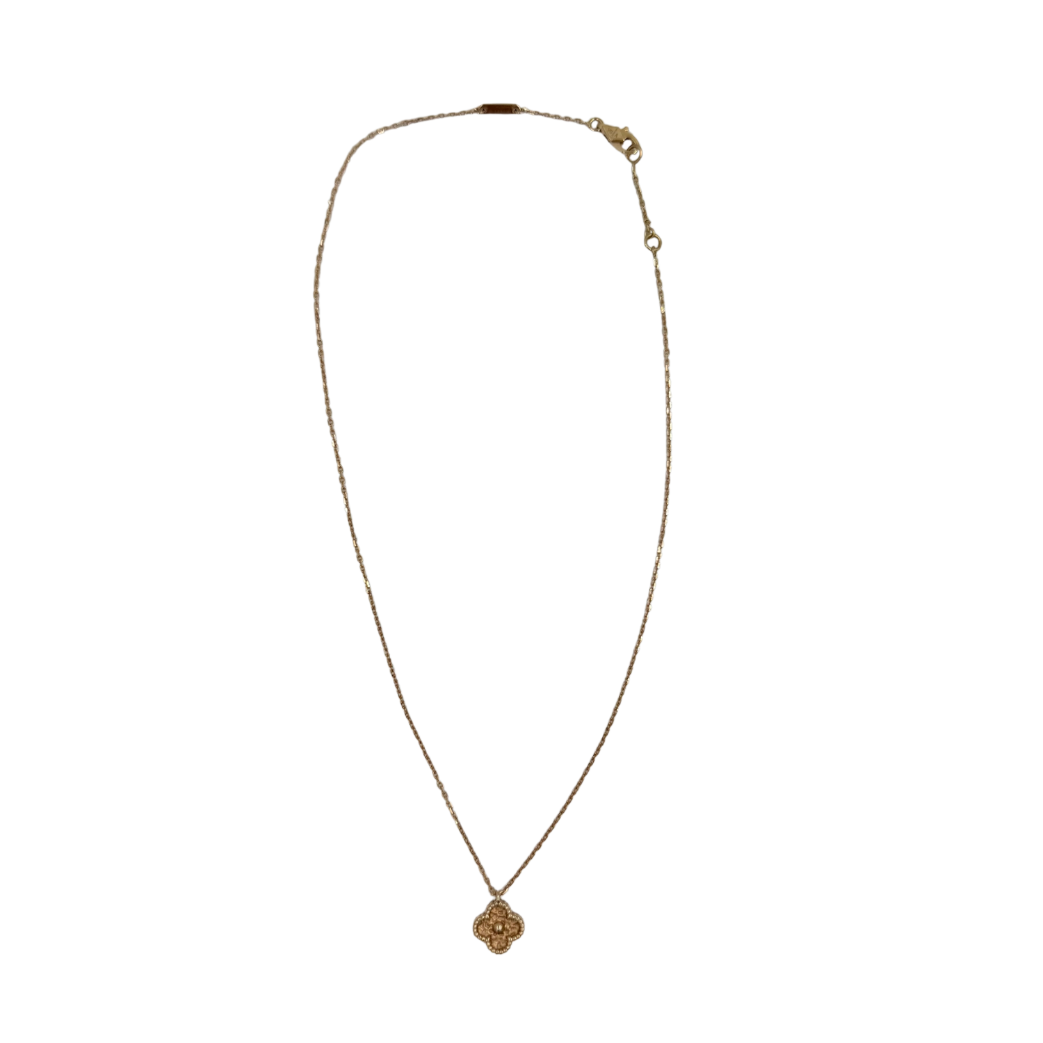 Van Cleef Vintage Alhambra Pendant Rose Gold
