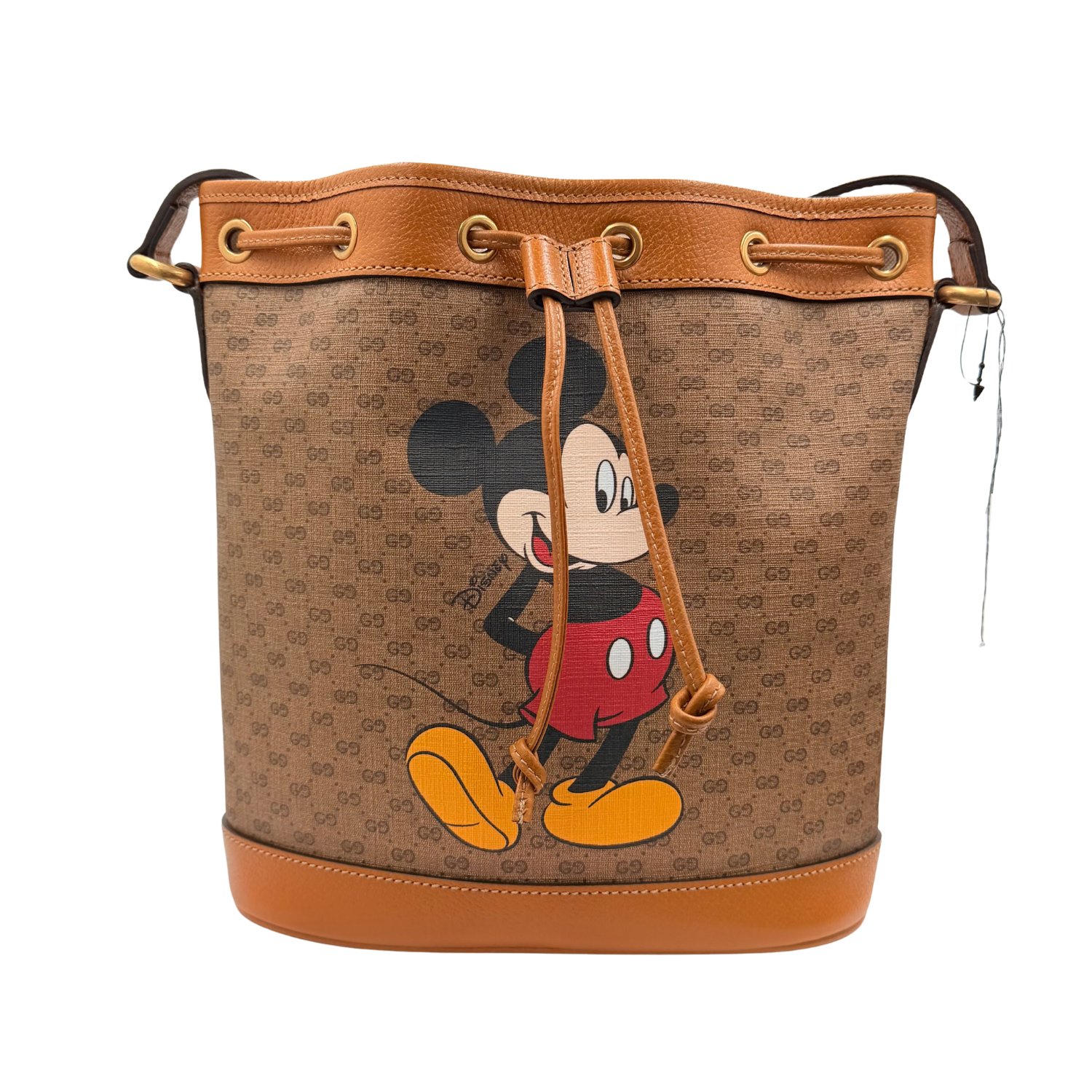 Gucci x Disney GG Supreme Monogram Bucket Bag Beige