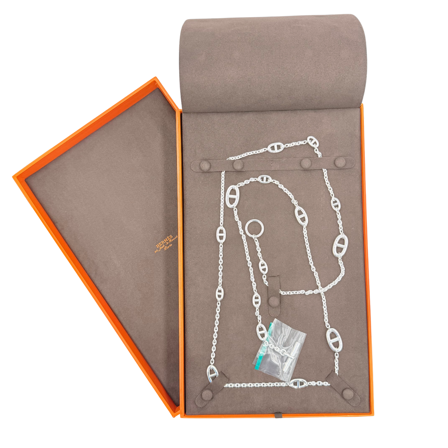 Hermès Farandole 120cm Long Necklace Silver